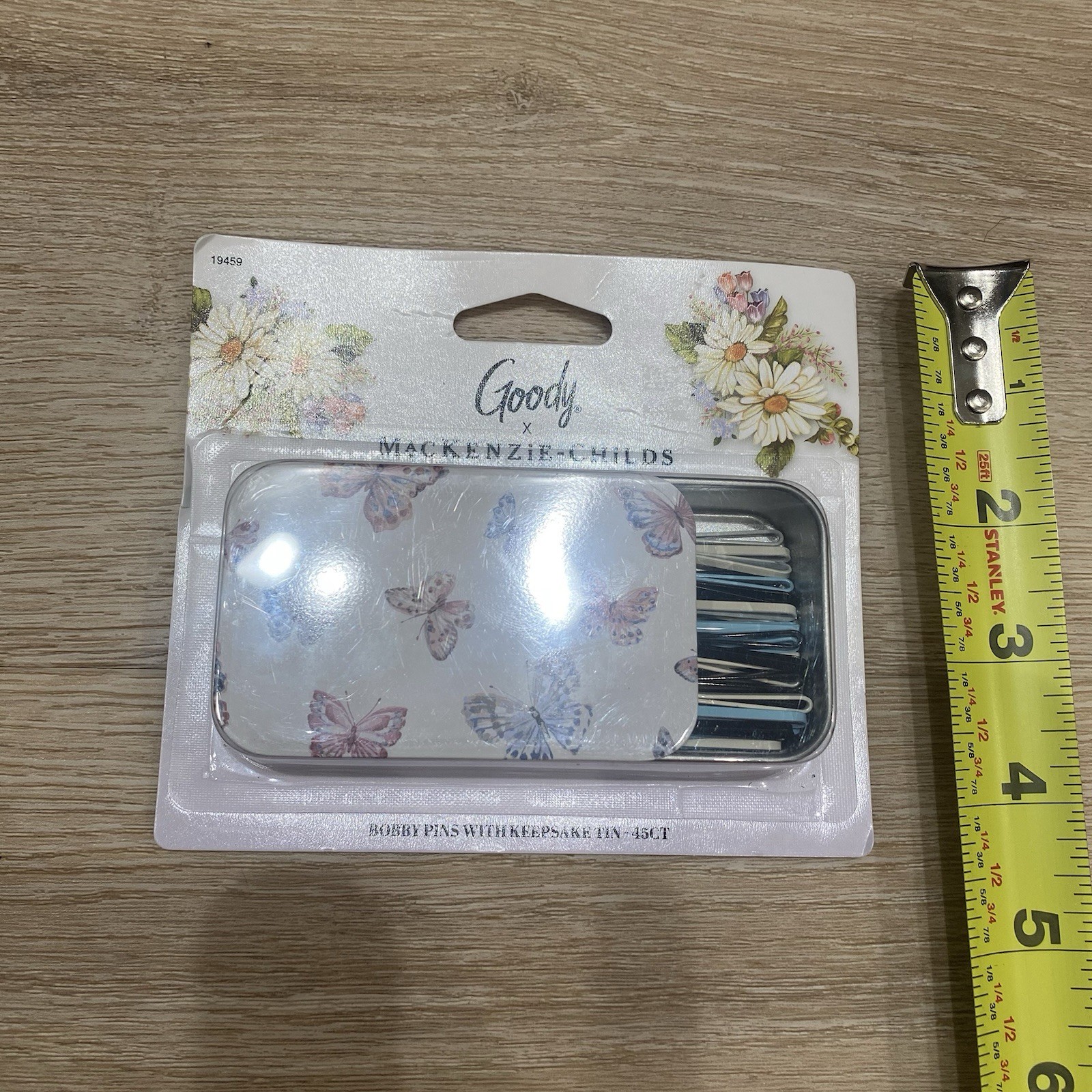 MacKenzie Childs x Goody Bobby Pins with Keepsake Butterfly Tin 45 Count New