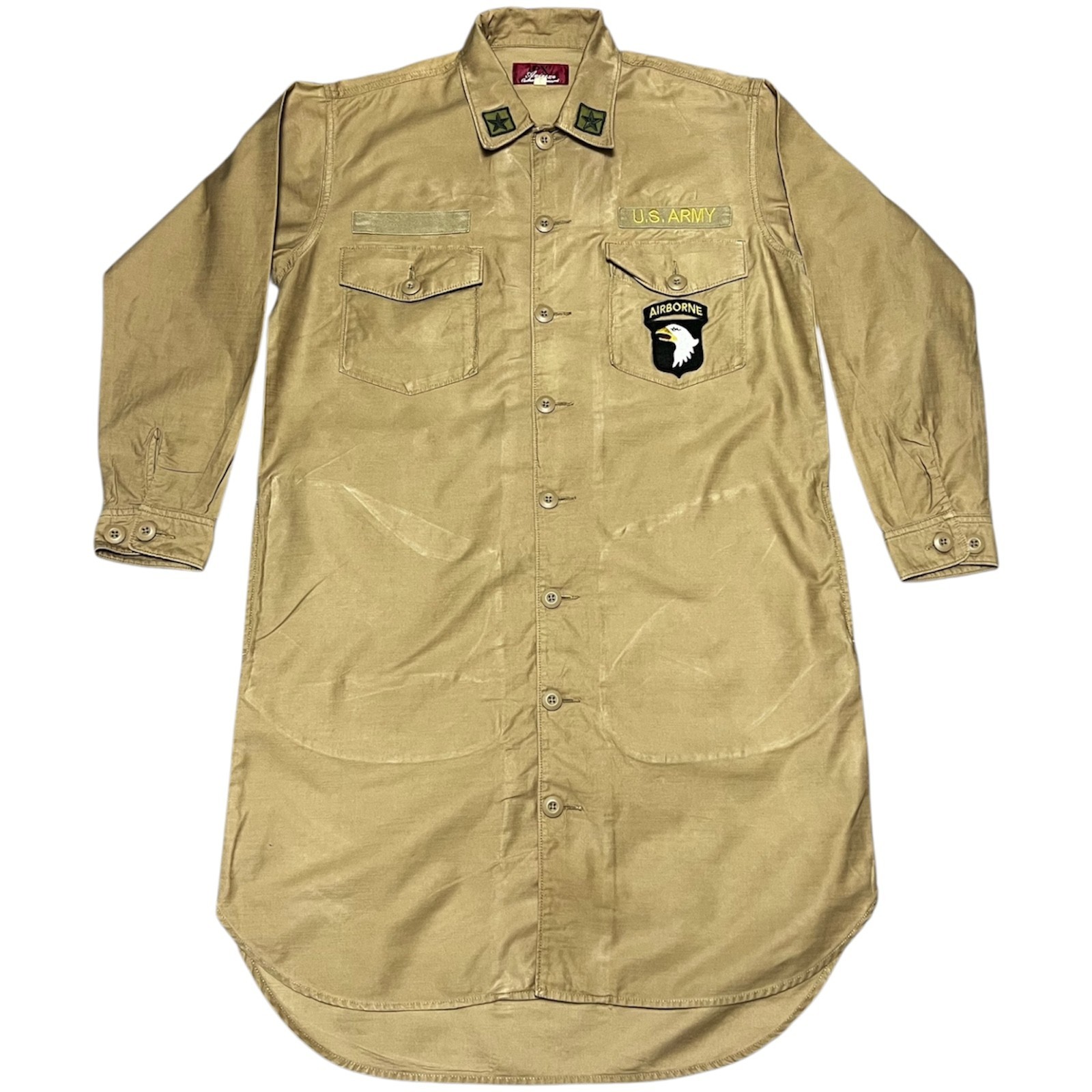 vintage y2k PX Avirex mlitary longshirt jacket workwear US Army Airborne L