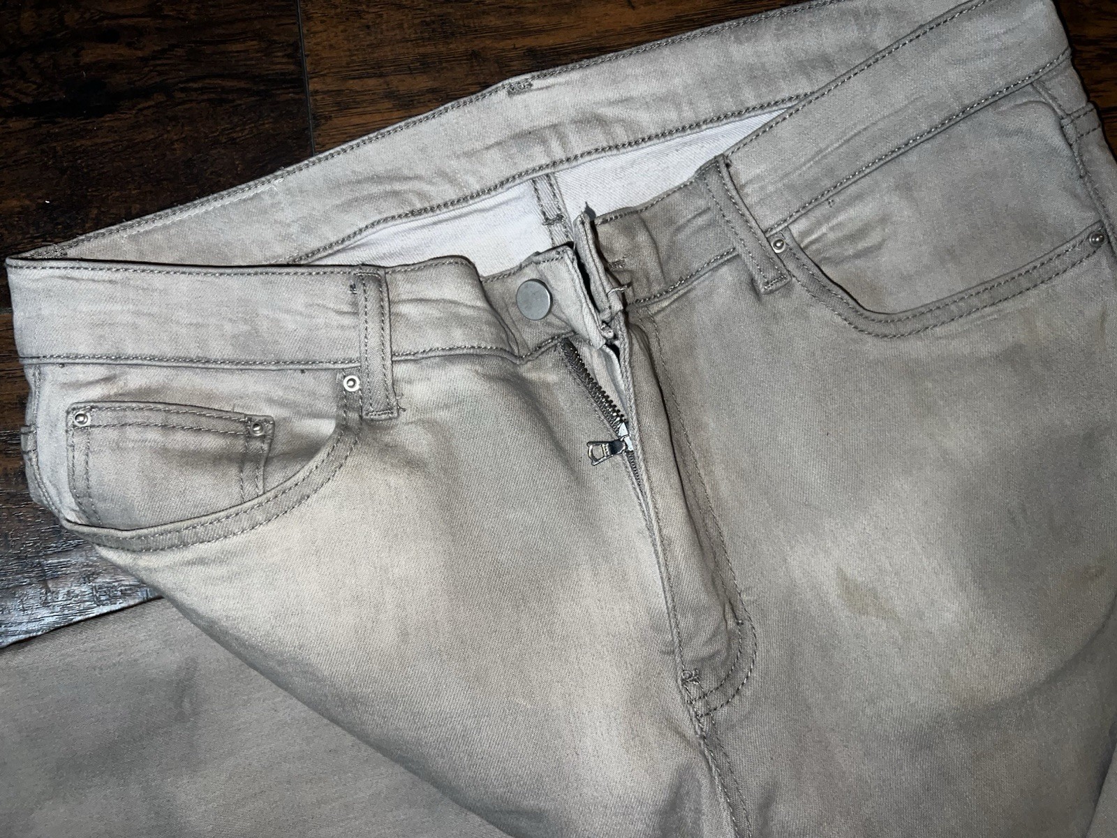 MNML Men’s Gray Skinny Stacked Jeans Size 34 Great Condition