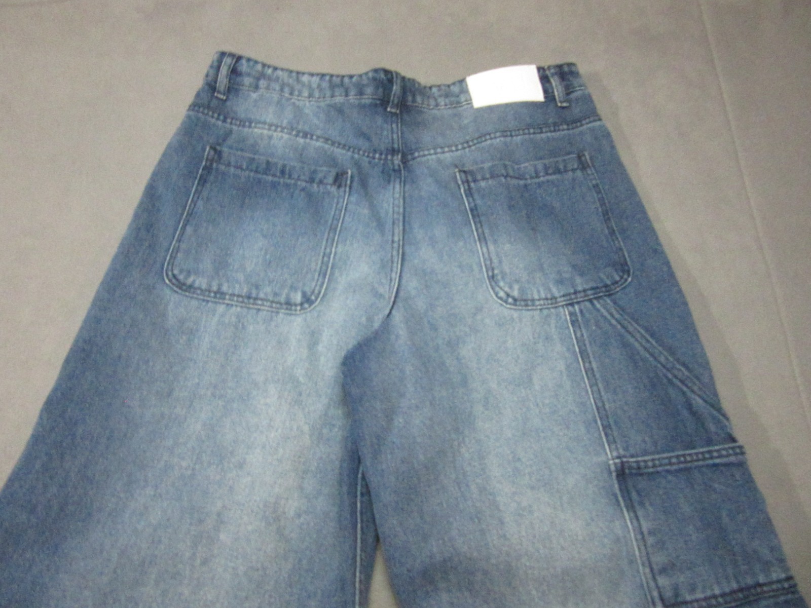 BoohooMAN Jeans Mens 36 Blue Baggy Extra Wide Leg Denim Carpenter EDM Skater