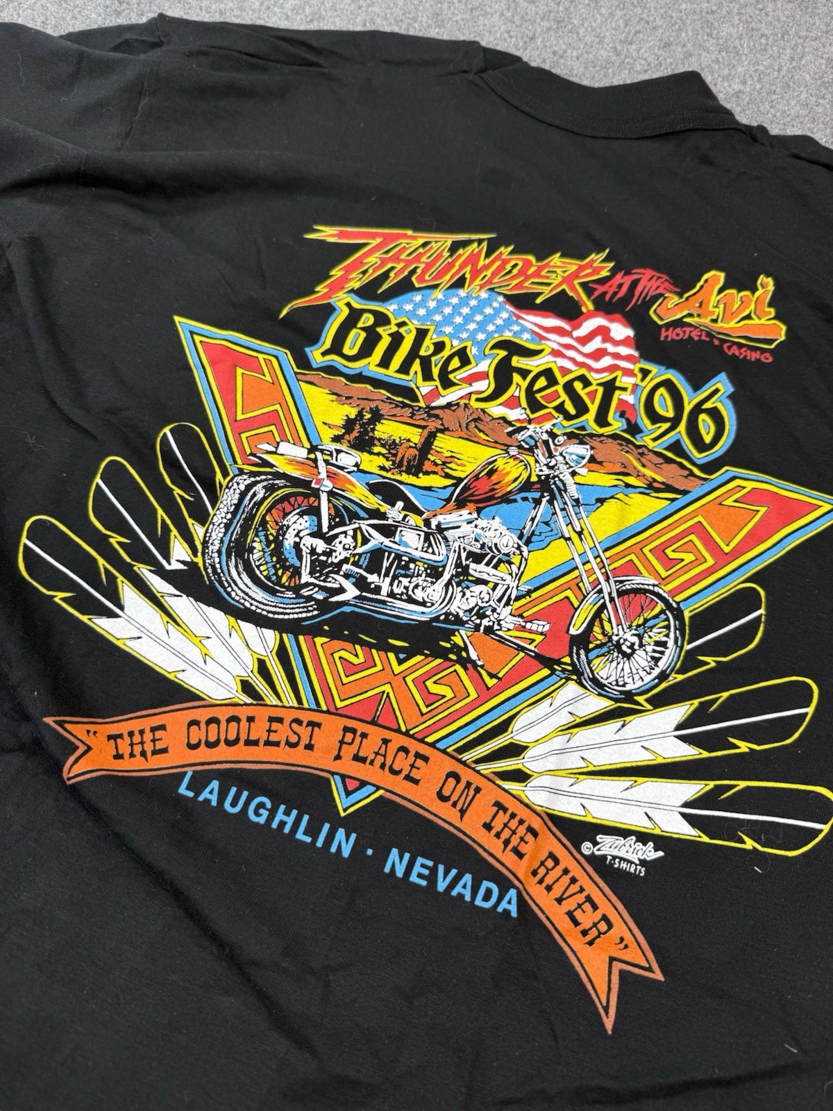 Biker Fest T-Shirt Size XXL Mens 2XL Black Vintage 90s Single Stitch Heavy FTOL