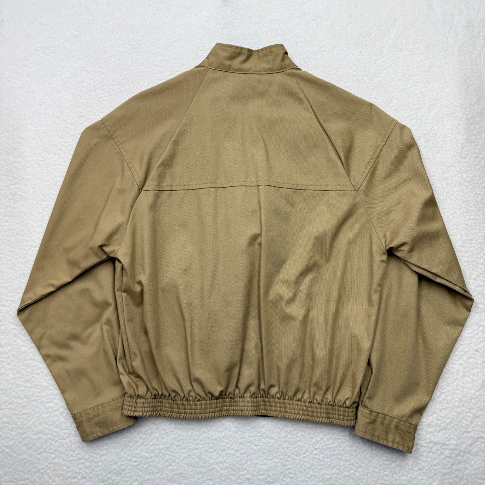 VTG Wrangler Canvas Jacket Zip Up Jacket Logo Normcore Retro Preppy Tan Womens M