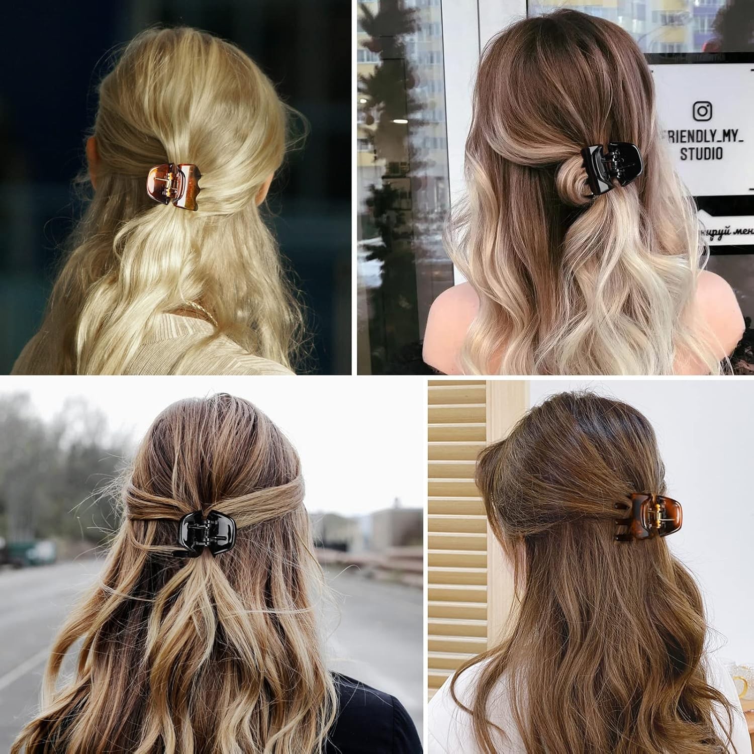 6 Pieces Hair Claw Clips, 1.3 Inch Jaw Clips for Thick or Medium Hair