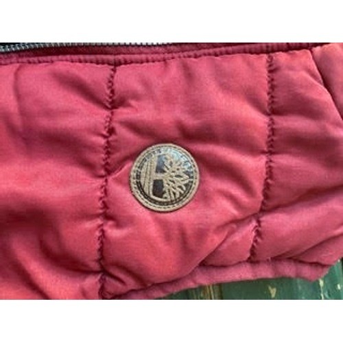 Timberland Kids Burgundy Red Quilted Puffer Vest Size 4T Zip Up Outerwear