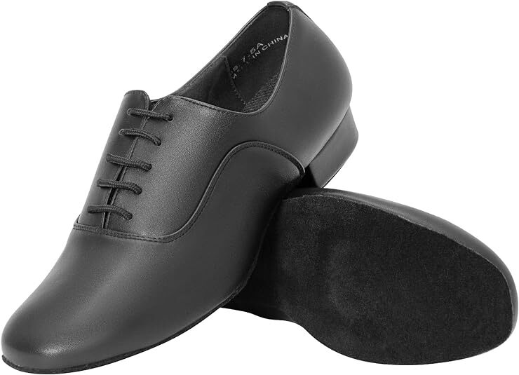 Men’s Latin Dance Shoes Leather Sole Ballroom Salsa Tango Waltz Character Shoes