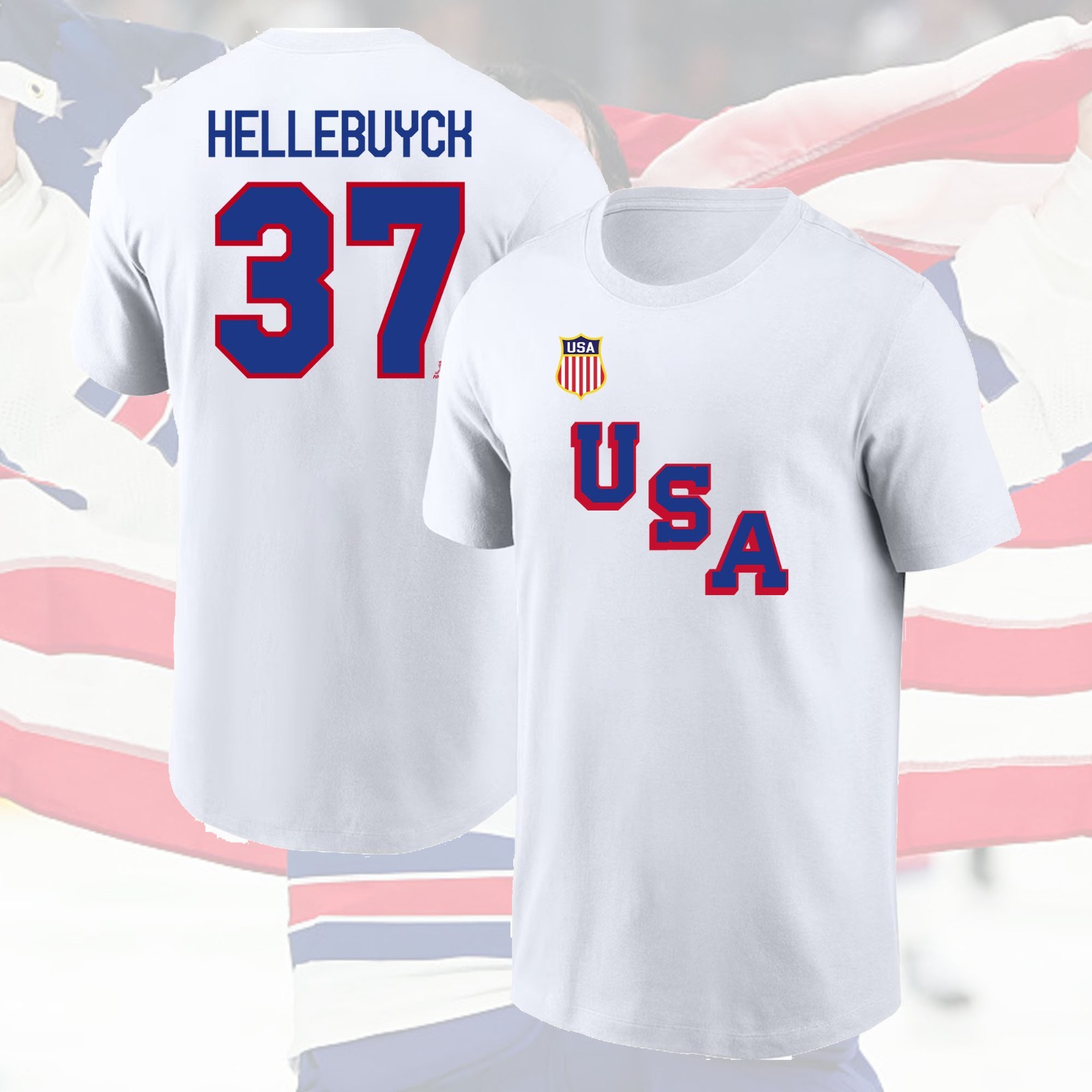 HOT! Connor Hellebuyck #37 USA Hockey Team Champions 2026 Name & Number Gifts