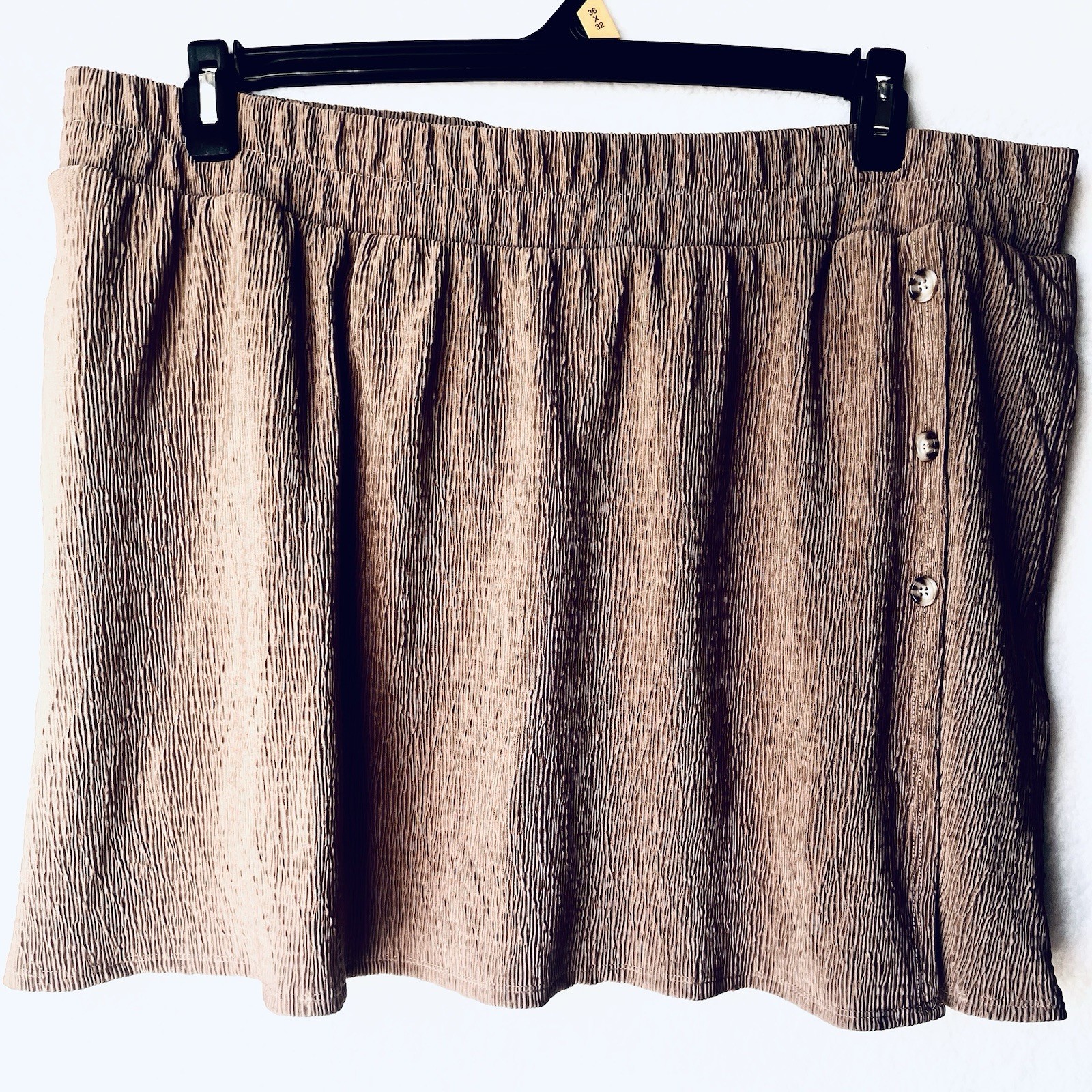 French Laundry Women Skort XL Tan Athleisure Faux Wrap Twee Retro Y2K Pockets