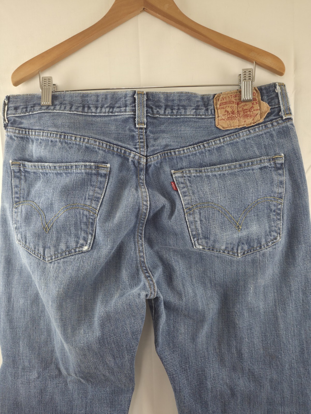 Levi’s 501 WPL-423 Straight Leg Button-Fly Men’s Cotton Denim Blue Jeans 36×34