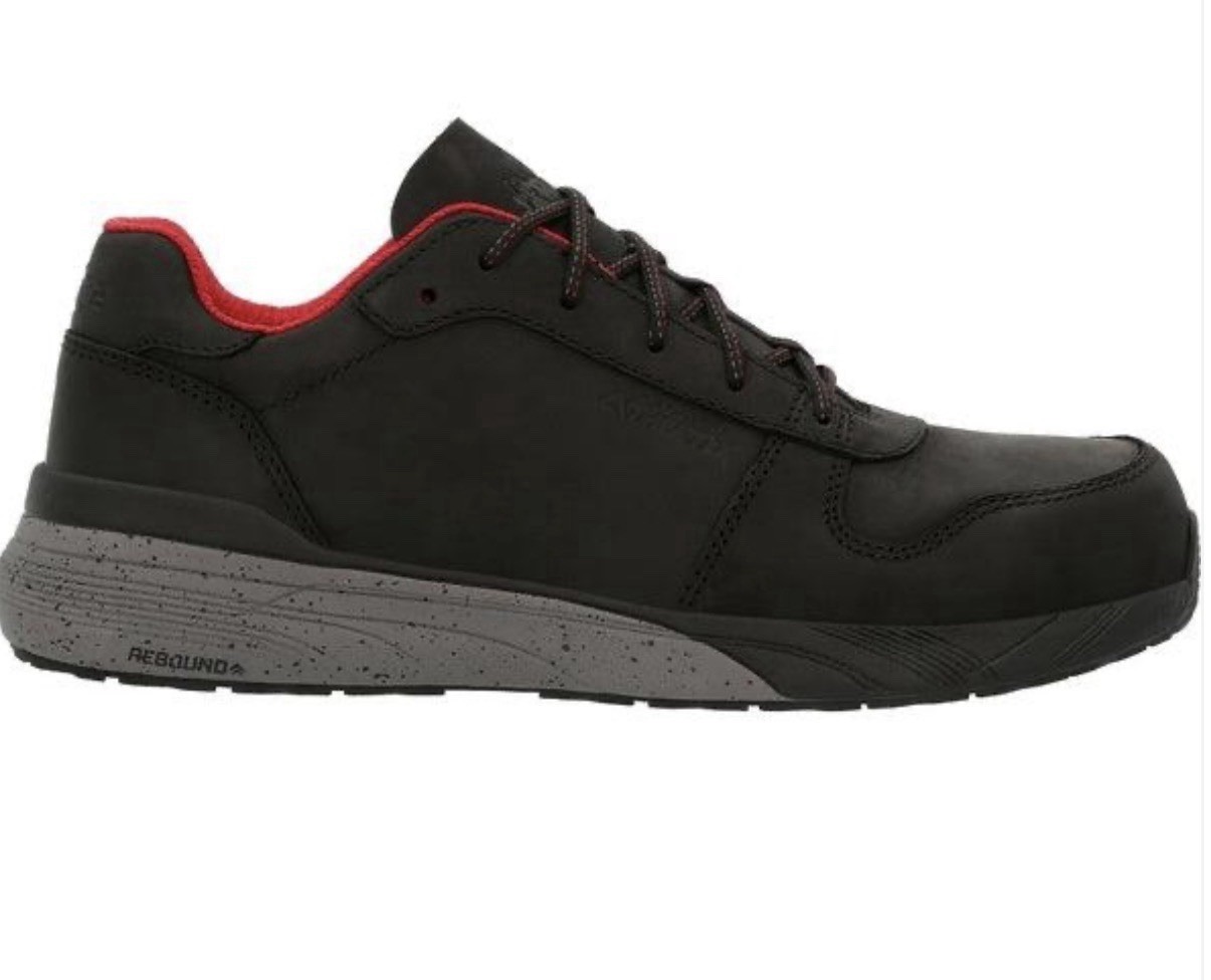 Rocky Industrial Athletix 3 Mens Size 11.5 Black Red Composite Toe Work Shoes