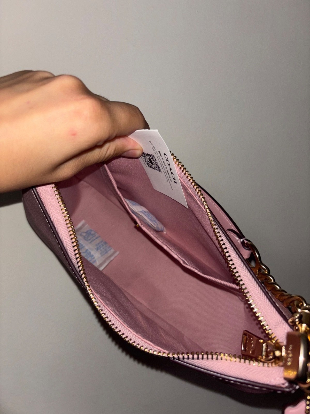 Authentic powder pink coach teri Cal51