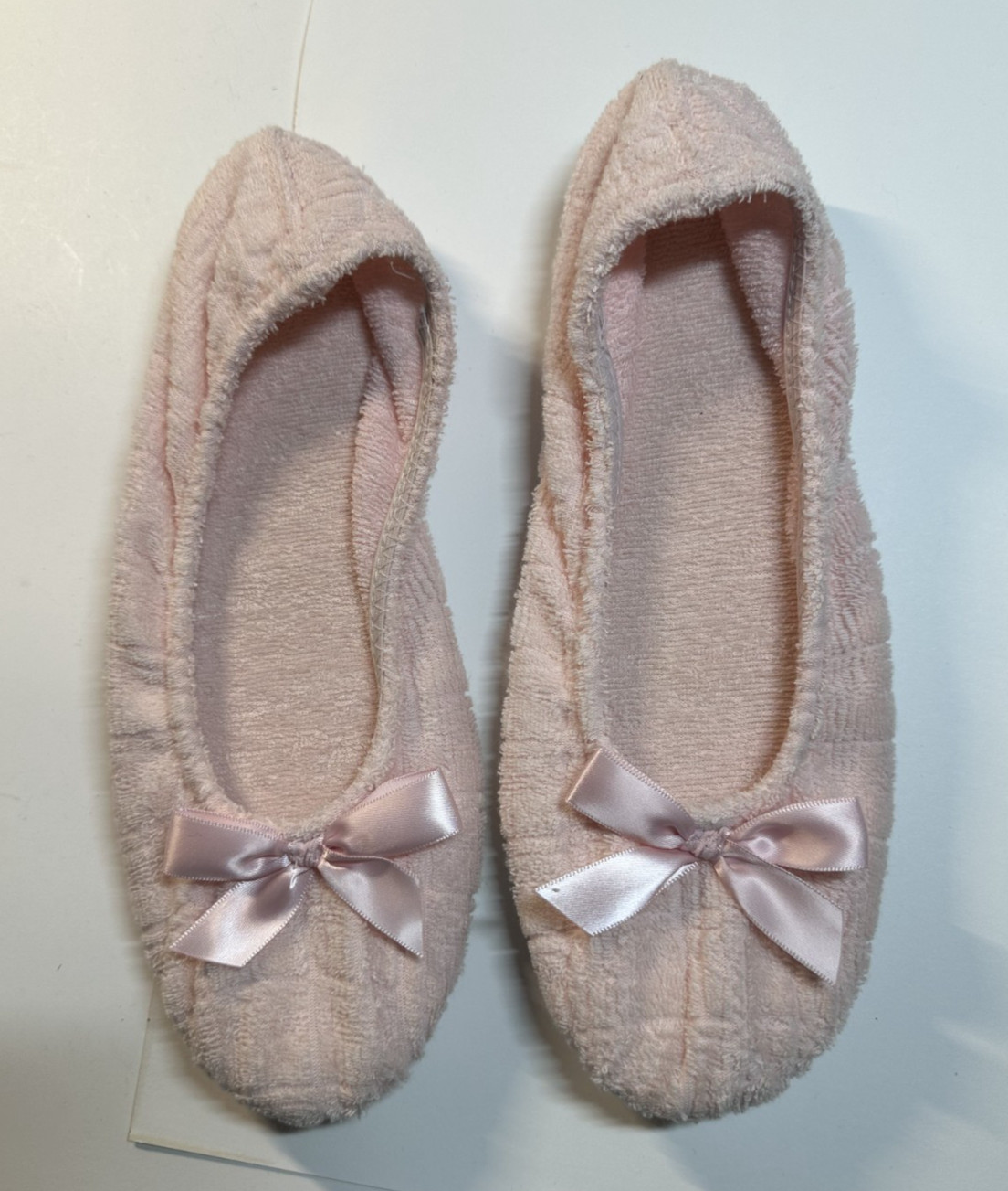 Vintage 80s Snug Treds Slippers Pink Bow Women’s Medium 8-9 NIB R.G. Barry