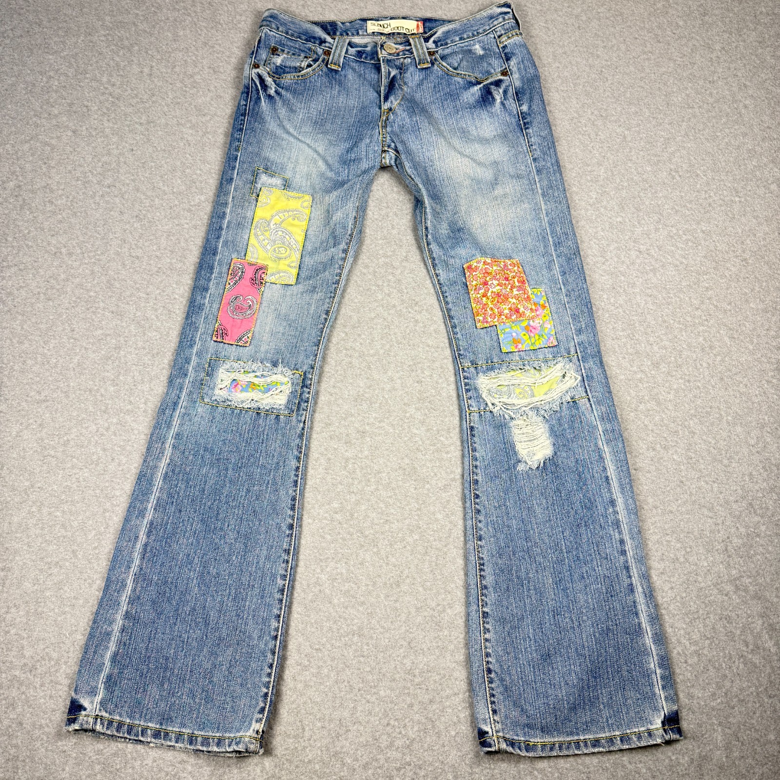 Levi’s 513 Slouch Bootcut Jeans Womens Juniors 5M Medium Wash Low Rise Denim