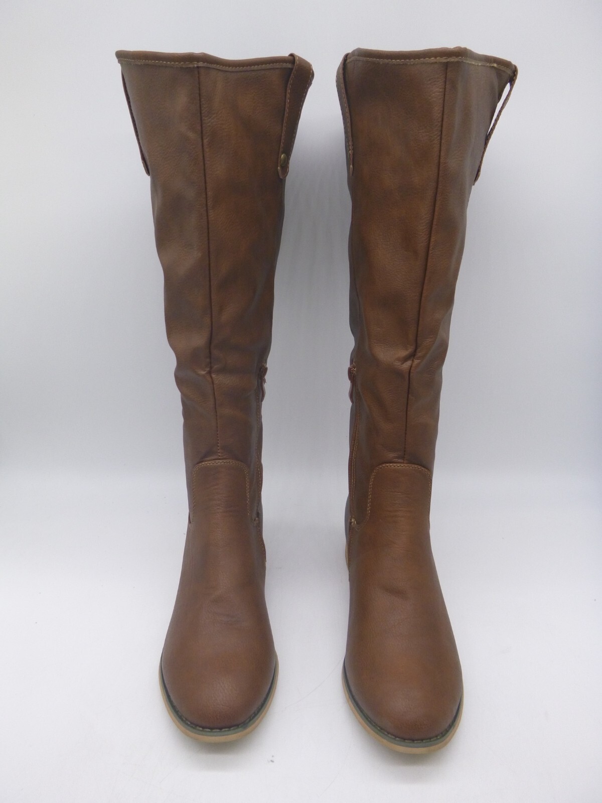 JG Brown PU Synthetic Knee Boots Size 10 M