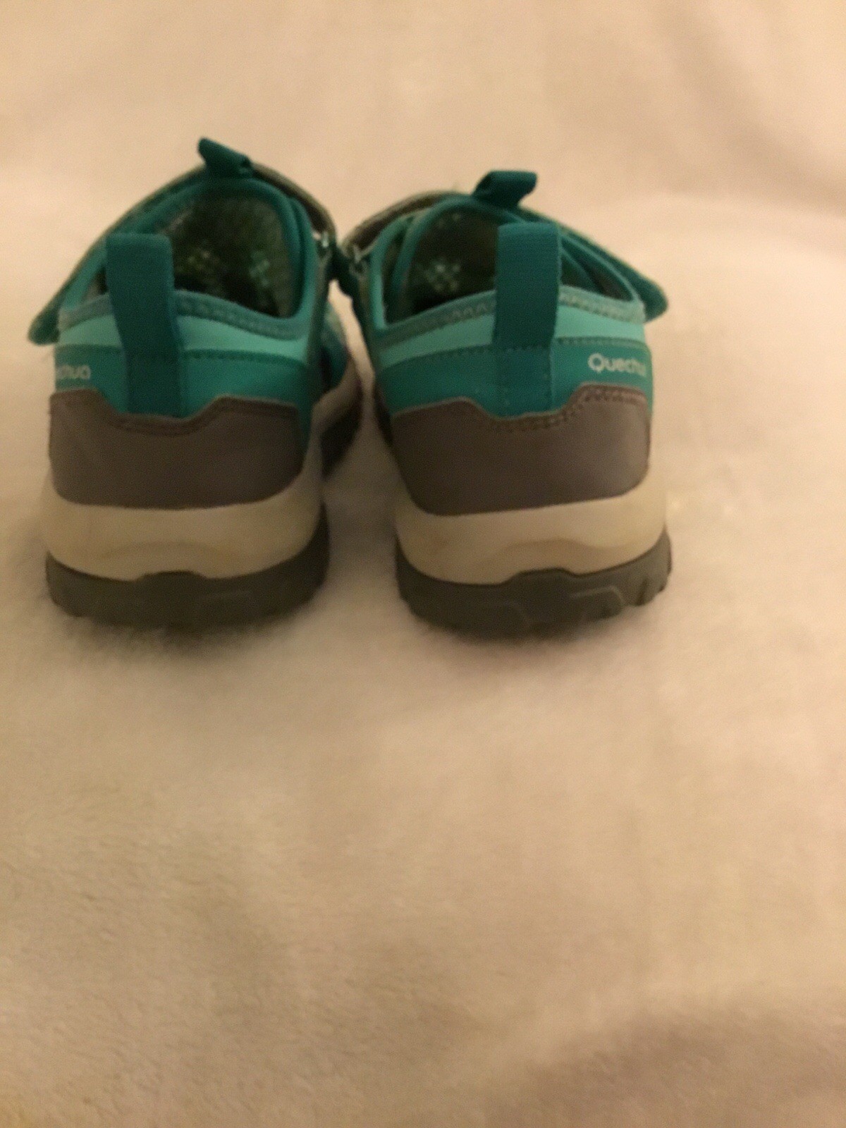 Quechua Kids Hiking Sandal Gray And Teal Size 6