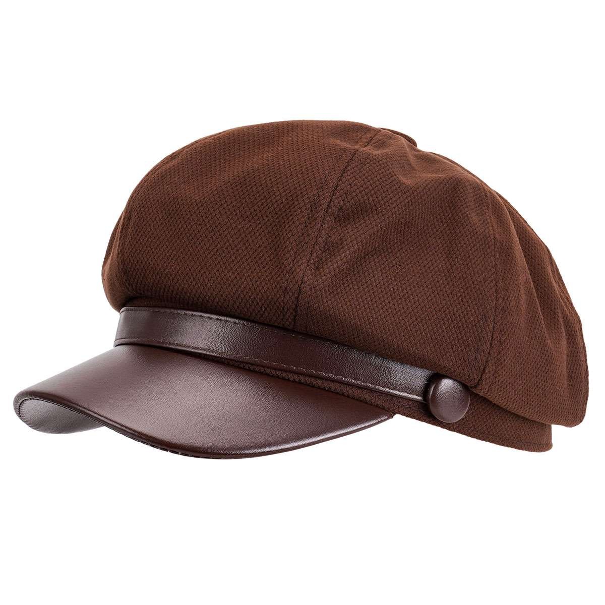 Fashion Women Men Newsboy Hat Baker Boy Peaked Beret Cap Vintage Visor Hat Cap