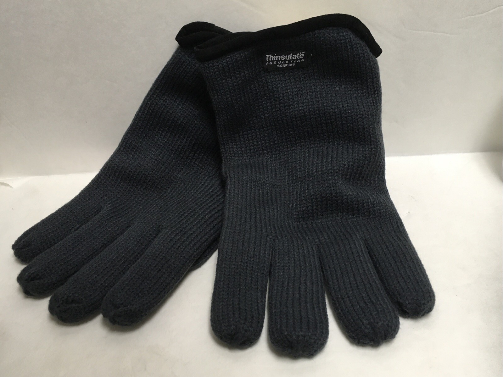 men thinsulate insulation 40 gram gloves acrylic Charcoal Gray New with tag