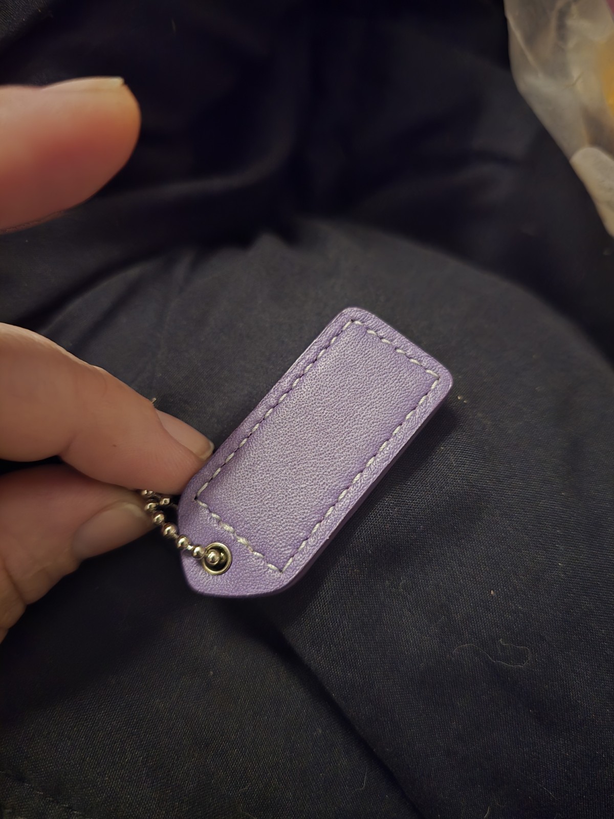 Coach Purple Pastel Keyfob Keychain Tag Purse Charm Hangtag