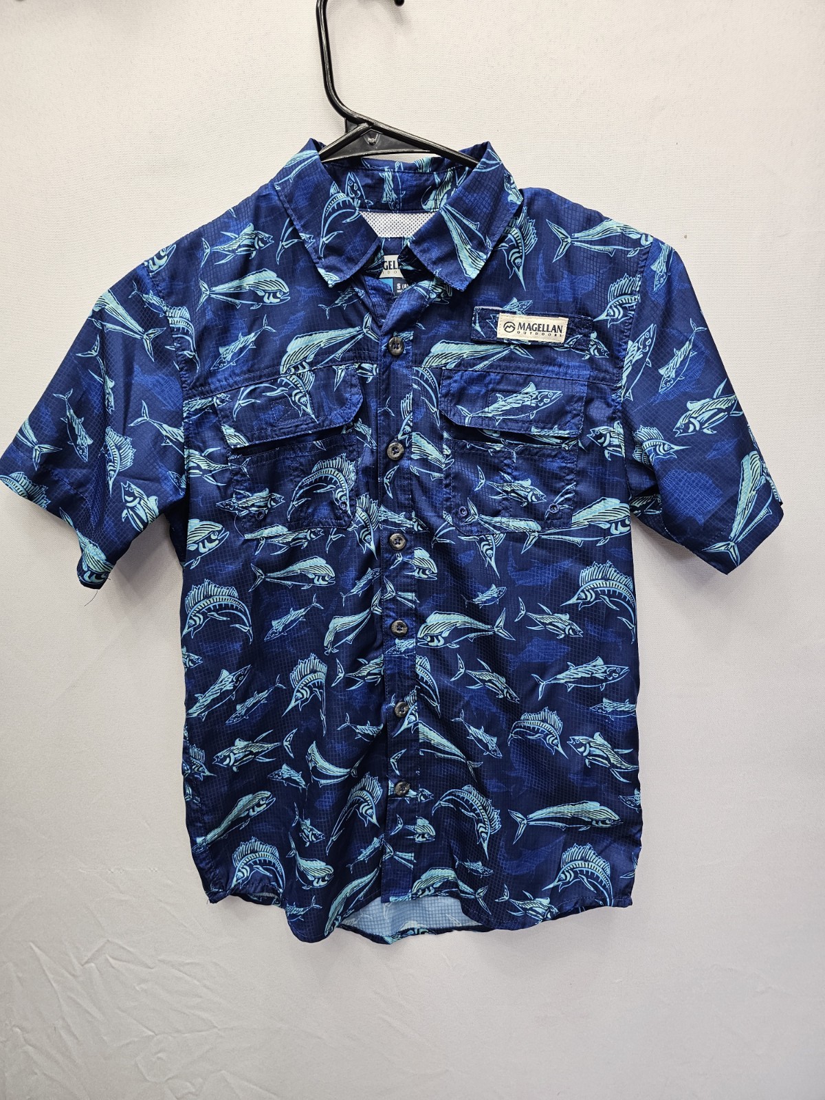 Magellan Boys Fishing Shirt Size Small 8 Rare Fish Design