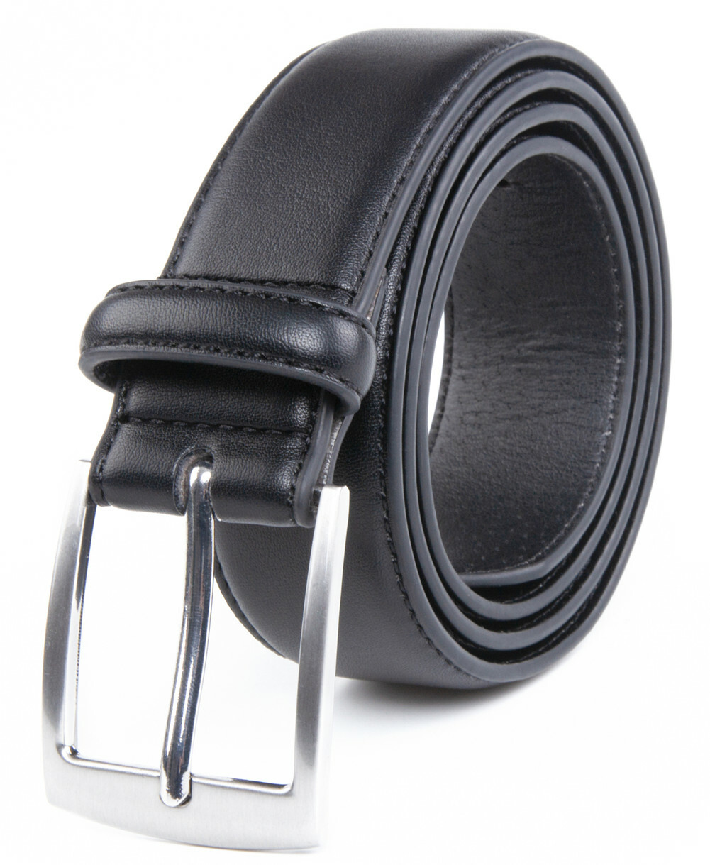 Men’s Dress Belt Black Leather Belts for Jeans Dress Belt
