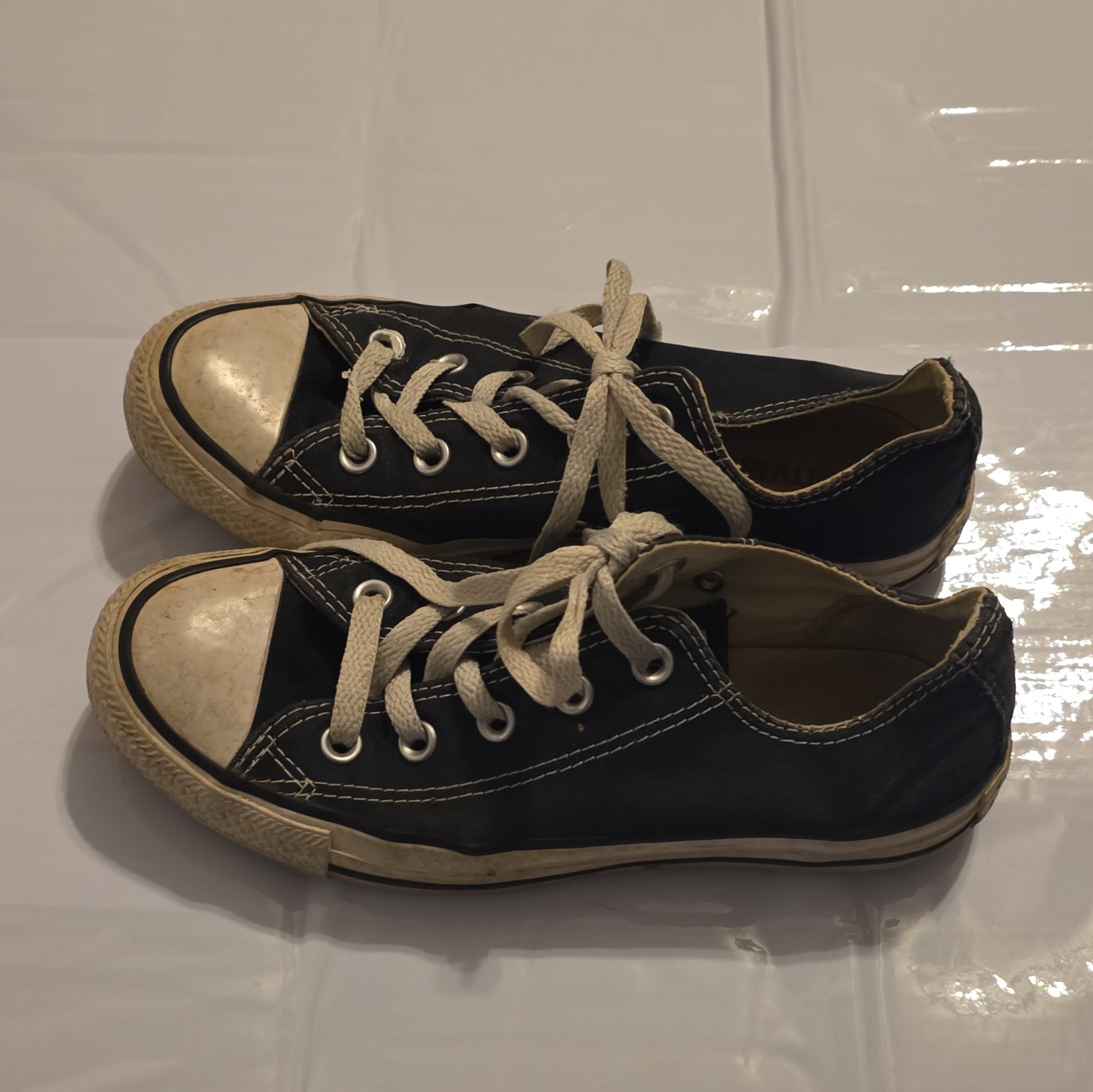 Converse Chuck Taylor All Star Low Top Lace Up Sneakers Black/White M9166
