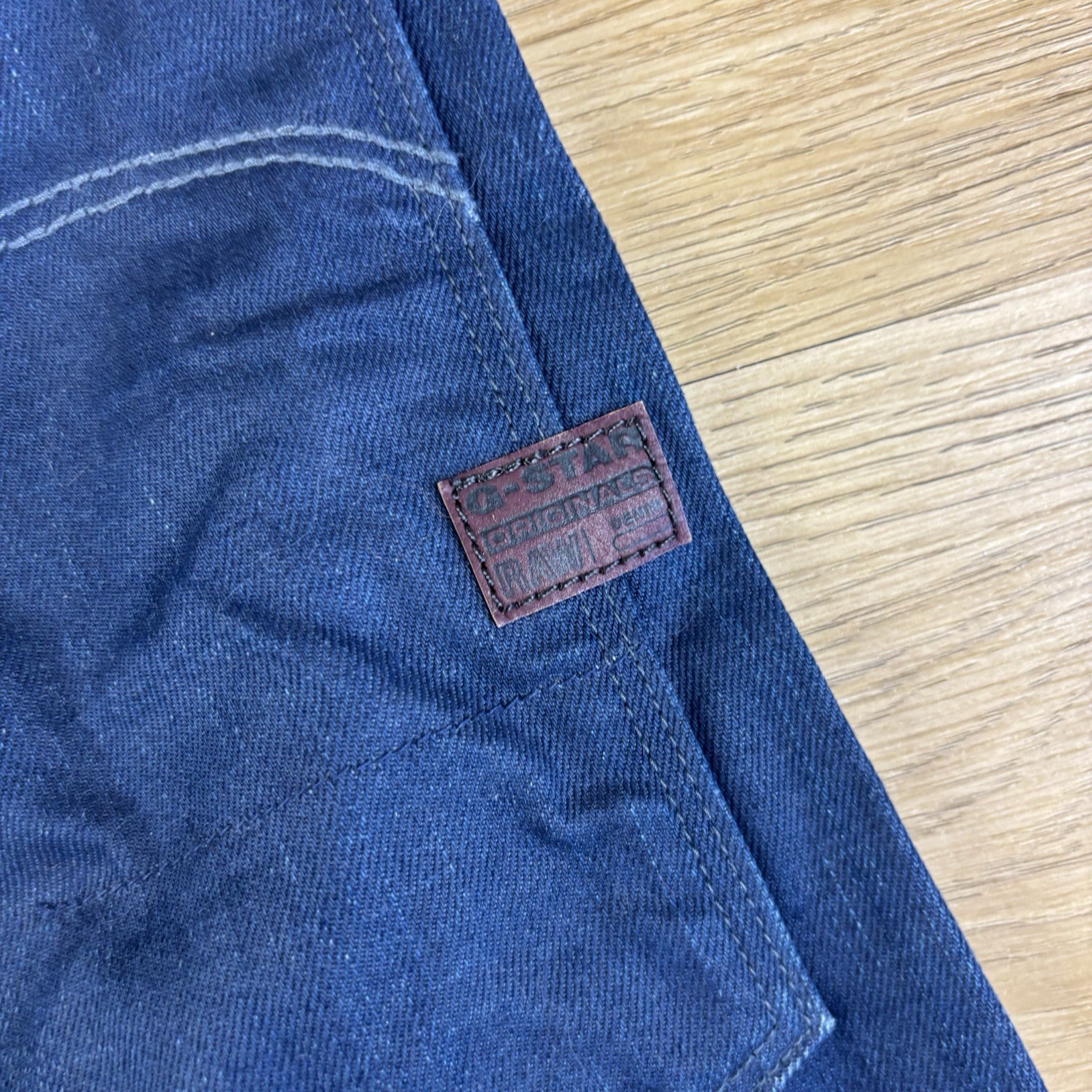 G-Star Raw Dark Blue Denim Type C 3D Loose Tapered Jeans W32 L32 Men’s Button