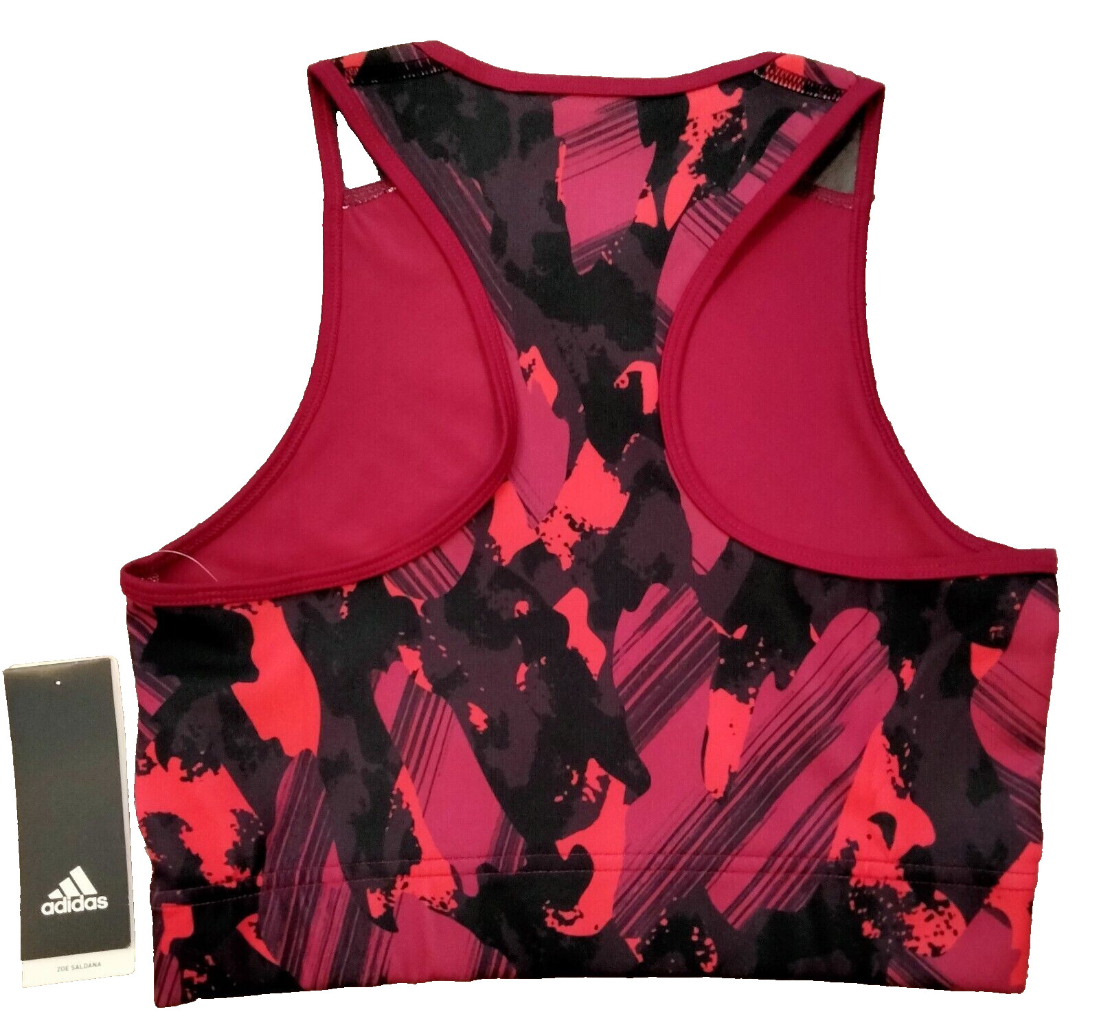 NWT Sz S Women’s Adidas X Zoe Saldana Power Berry Sports Bra Compression Fit