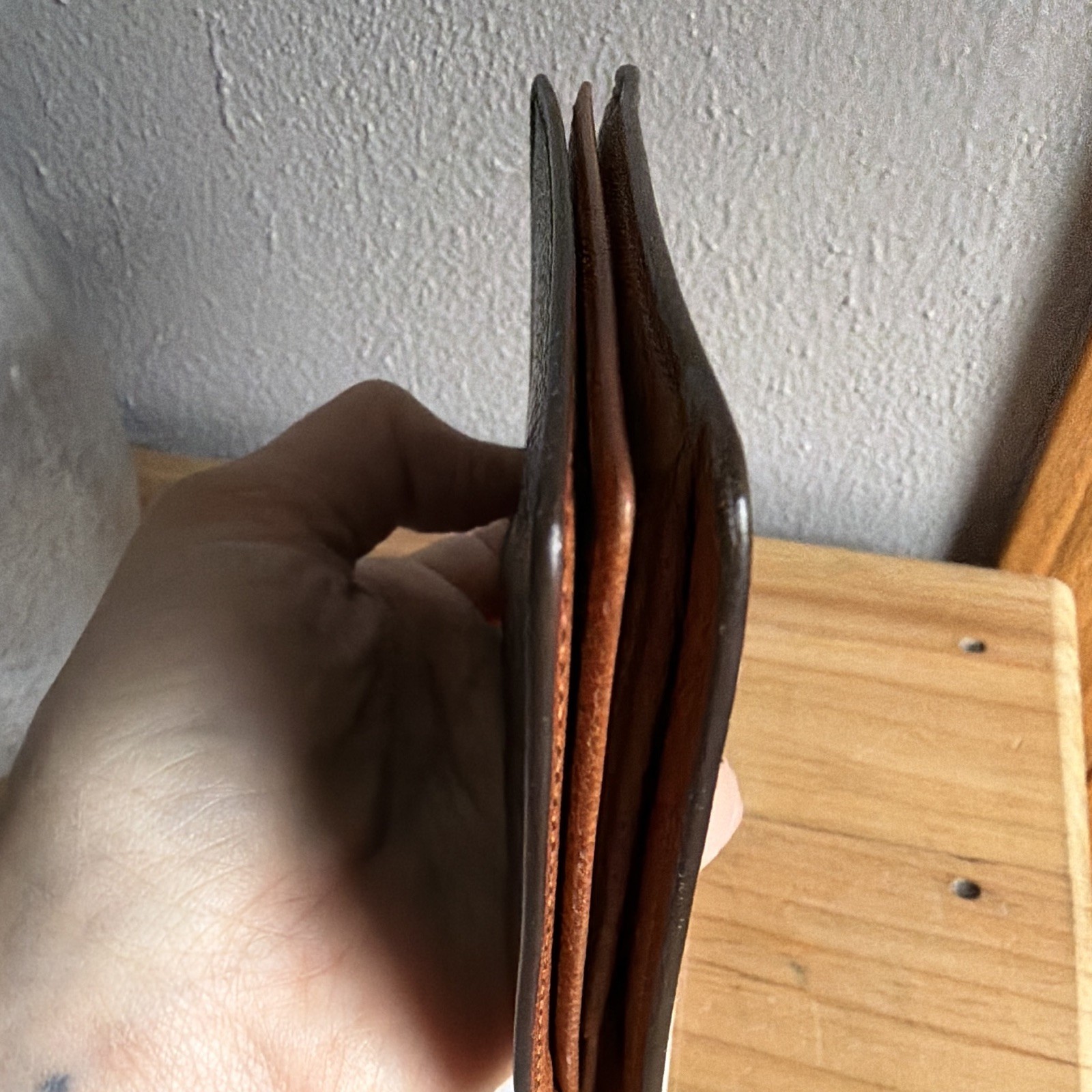 Louis Vuitton Monogram Canvas/Leather Bifold ID/Document Holder Brown