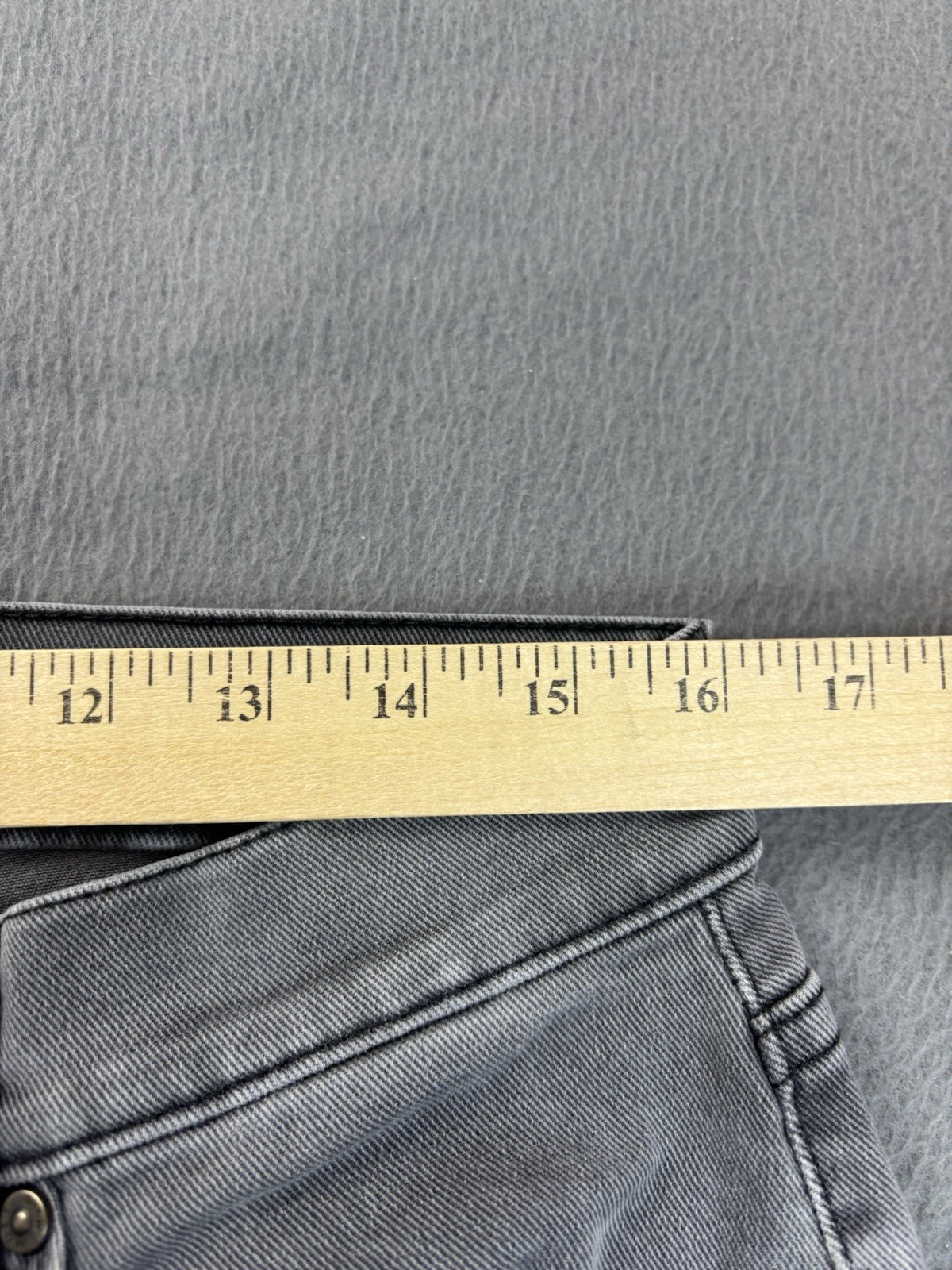 Mott & Bow Straight Fit Jeans Mens Size 32×30 Gray Stretch Denim Hemmed to 32×27