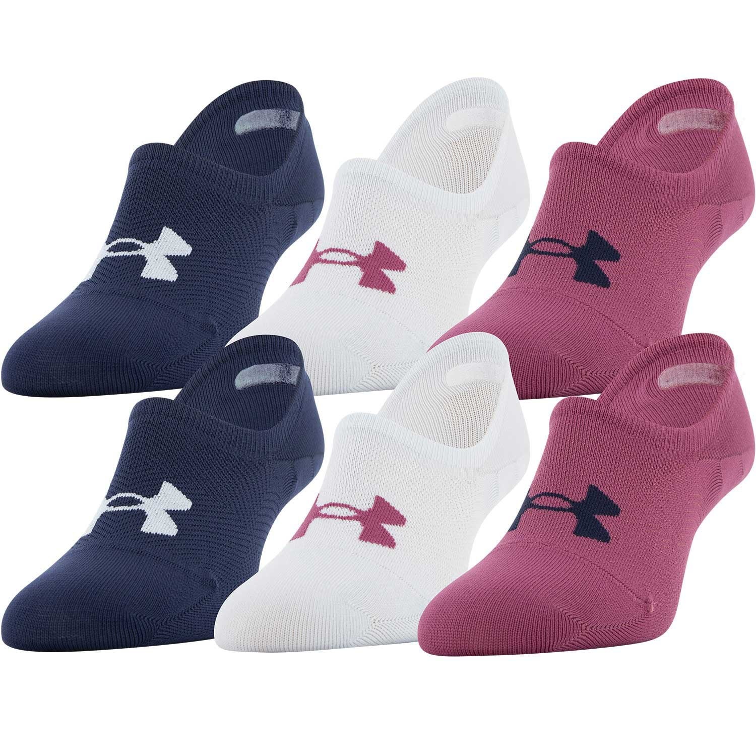 Under Armour Women’s 6 Pack No Show Liner Socks Size Medium Ultra Low NEW