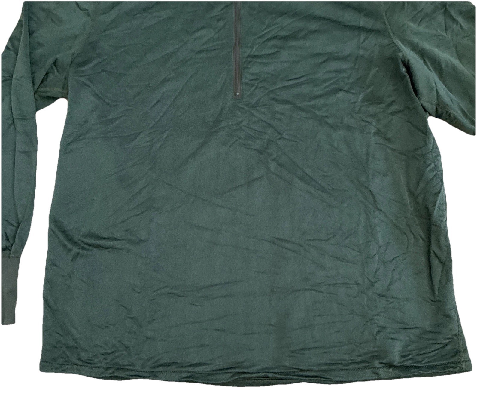 USGI Mens Size XL Sleeping Shirt Heat Retentive Moisture Resistant 1/4 Zip Shirt