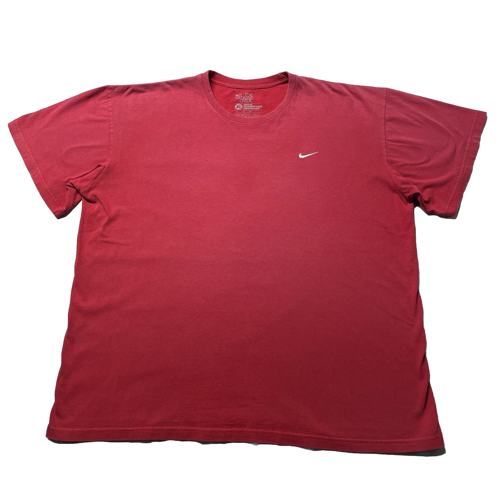 Vintage Nike T-Shirt Mens XL Red Swoosh Logo Athletic Y2K Hipster Hip Hop Sports