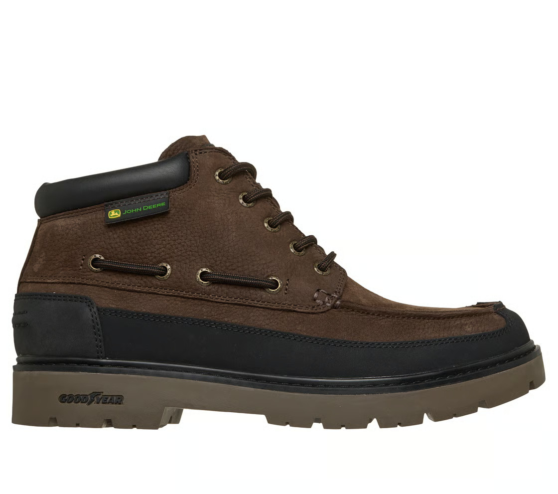 John Deere Skechers Extra Wide Boot Men Memory Foam Work Leather AntiSlip 256082