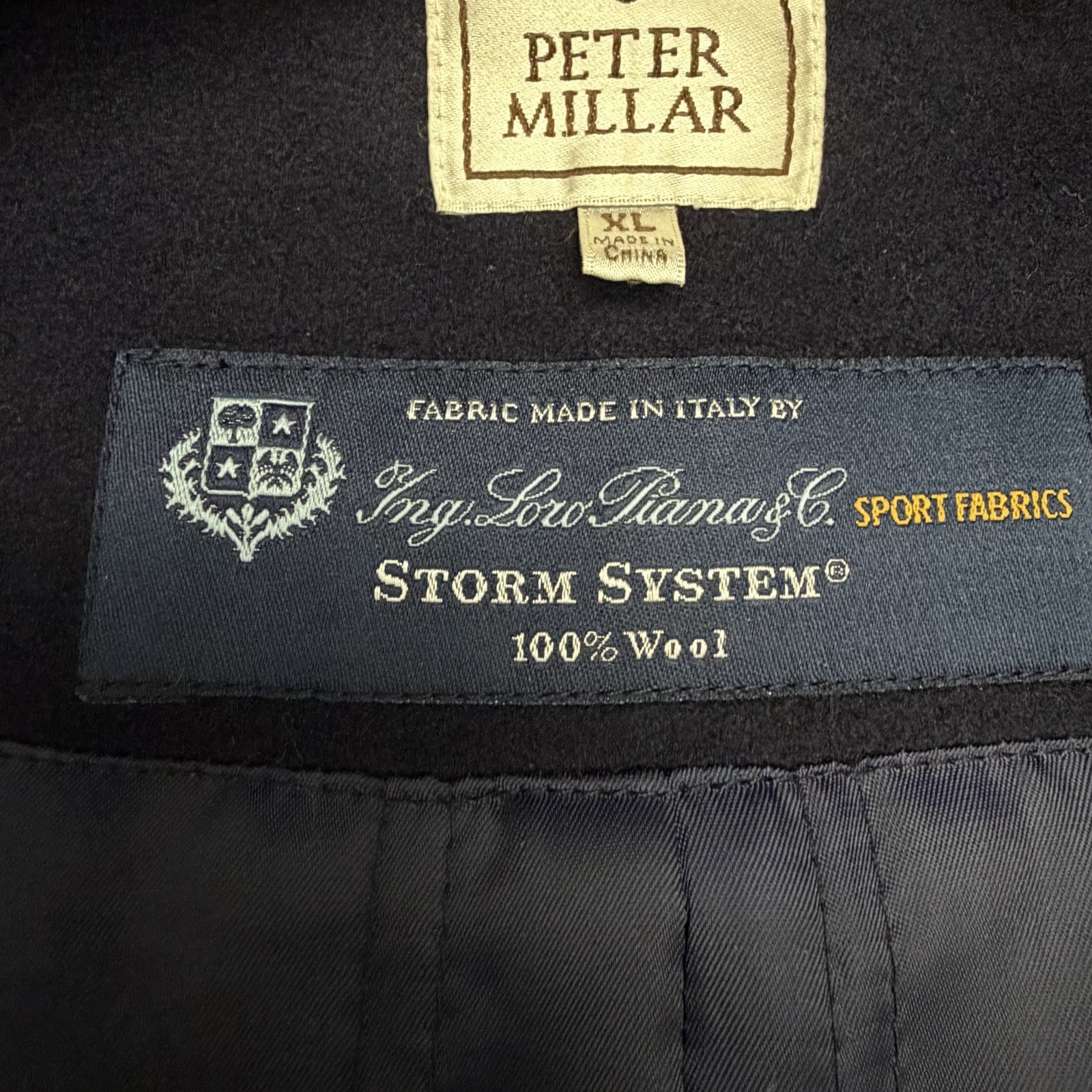 Loro Piana Peter Millar XL Wool Doeskin Storm System Sport Coat Fabric Italy
