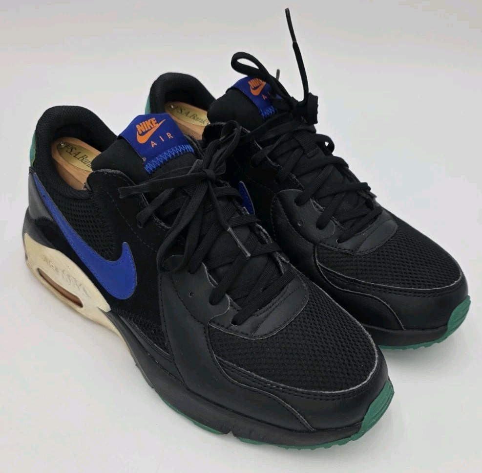 Nike Sz 9 Air Max Excee Black Hyper Blue Neptune Green Men Sneakers CD4165-002