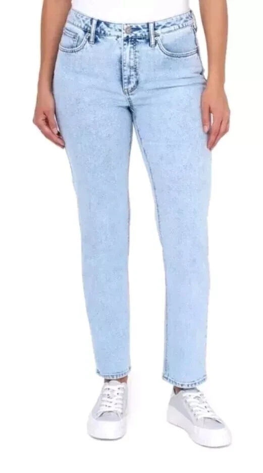 Seven 7 Ladies High Rise Slim Straight Jean Size 6 Lynx Seven7 NEW