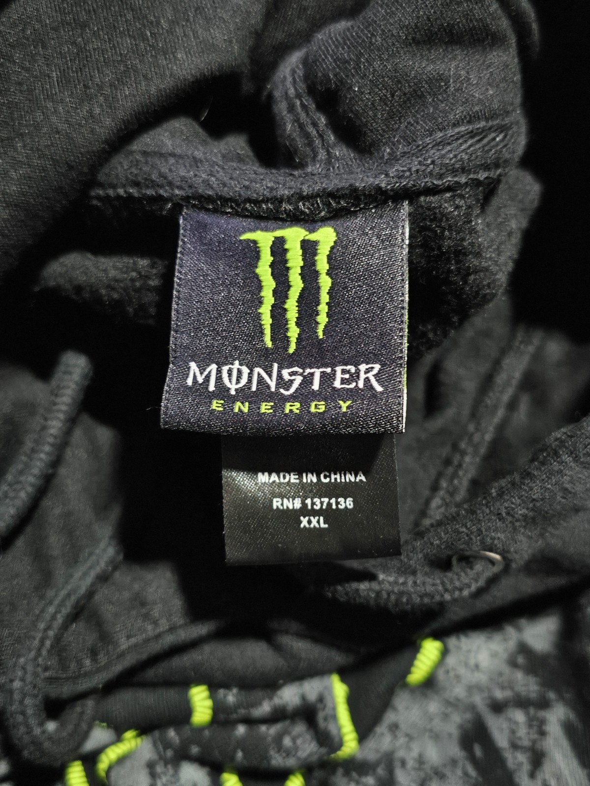 Monster Energy Limited Skater Grunge Black Hoodie XXL Pullover Punk 2013 Promo