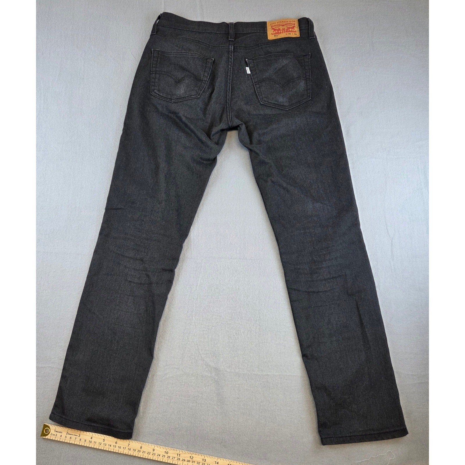 Levis 511 Slim Fit Mens 31×32 Dark Gray Charcoal Comfort Stretch Denim Pants