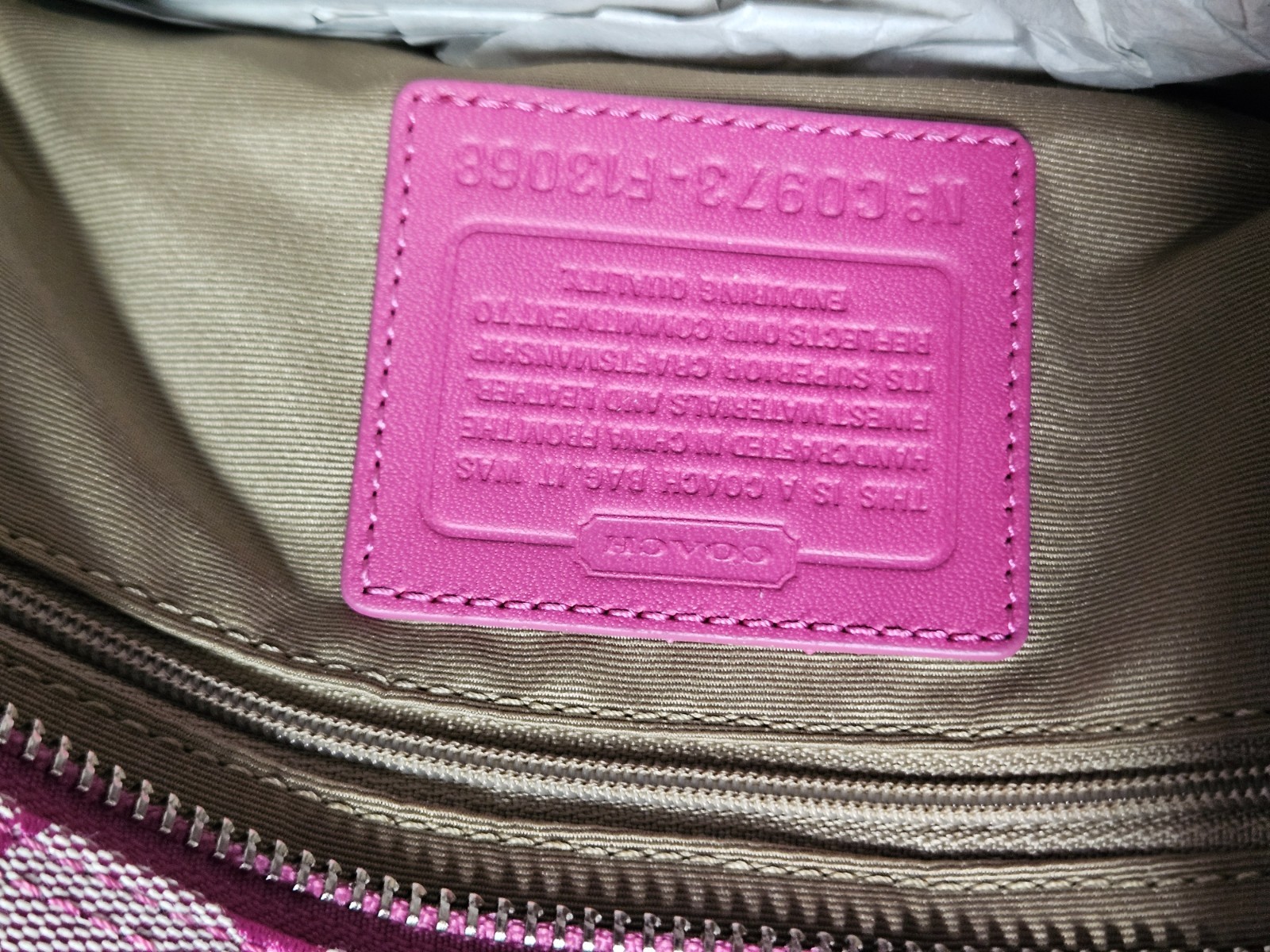 Coach F13065 Signature Pink Hibiscus Hamptons Carryall Satchel Bag NWT!!