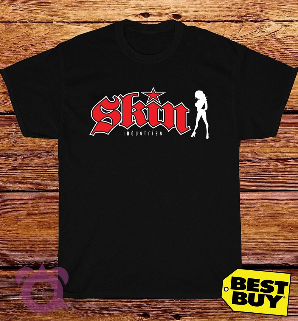 New Skin Industries Logo Men’s Funny T-Shirt Made In USA Size S to 5XL