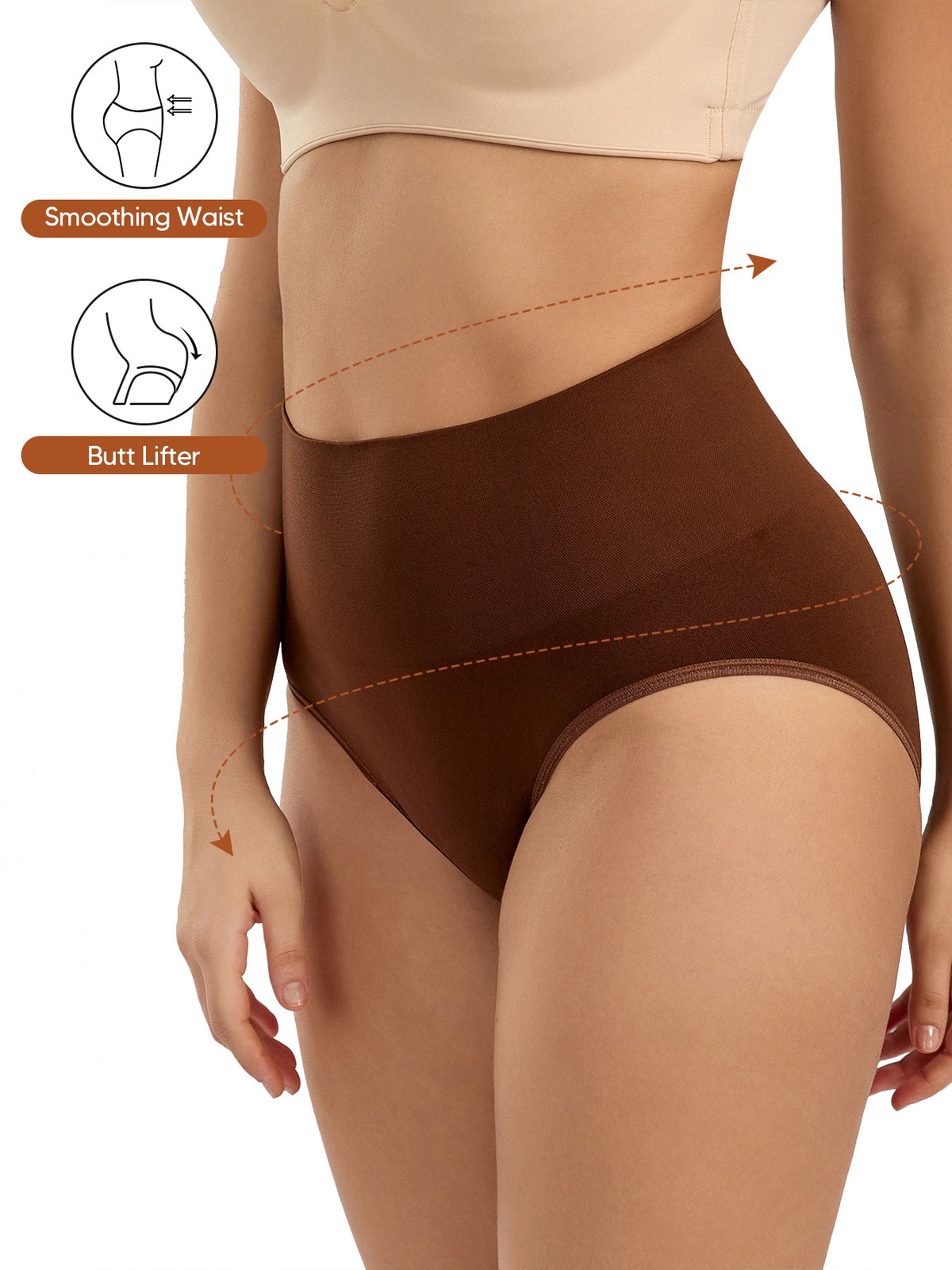 Women High Waist Tummy Control Body Shaper Slimming Shapewear Underwear Panties