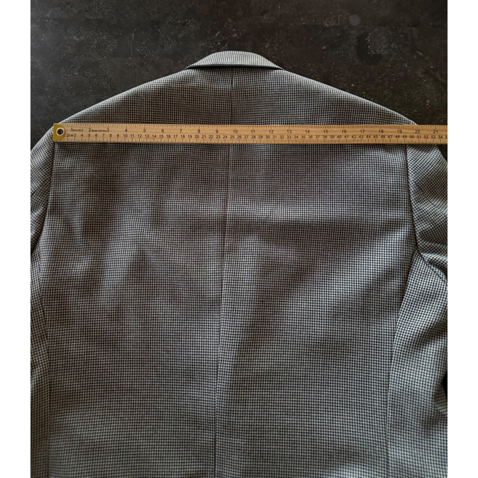 TALLIA Est 1893 Mens Houndstooth Blazer Jacket Black Gray Paisley Lined Mens XL