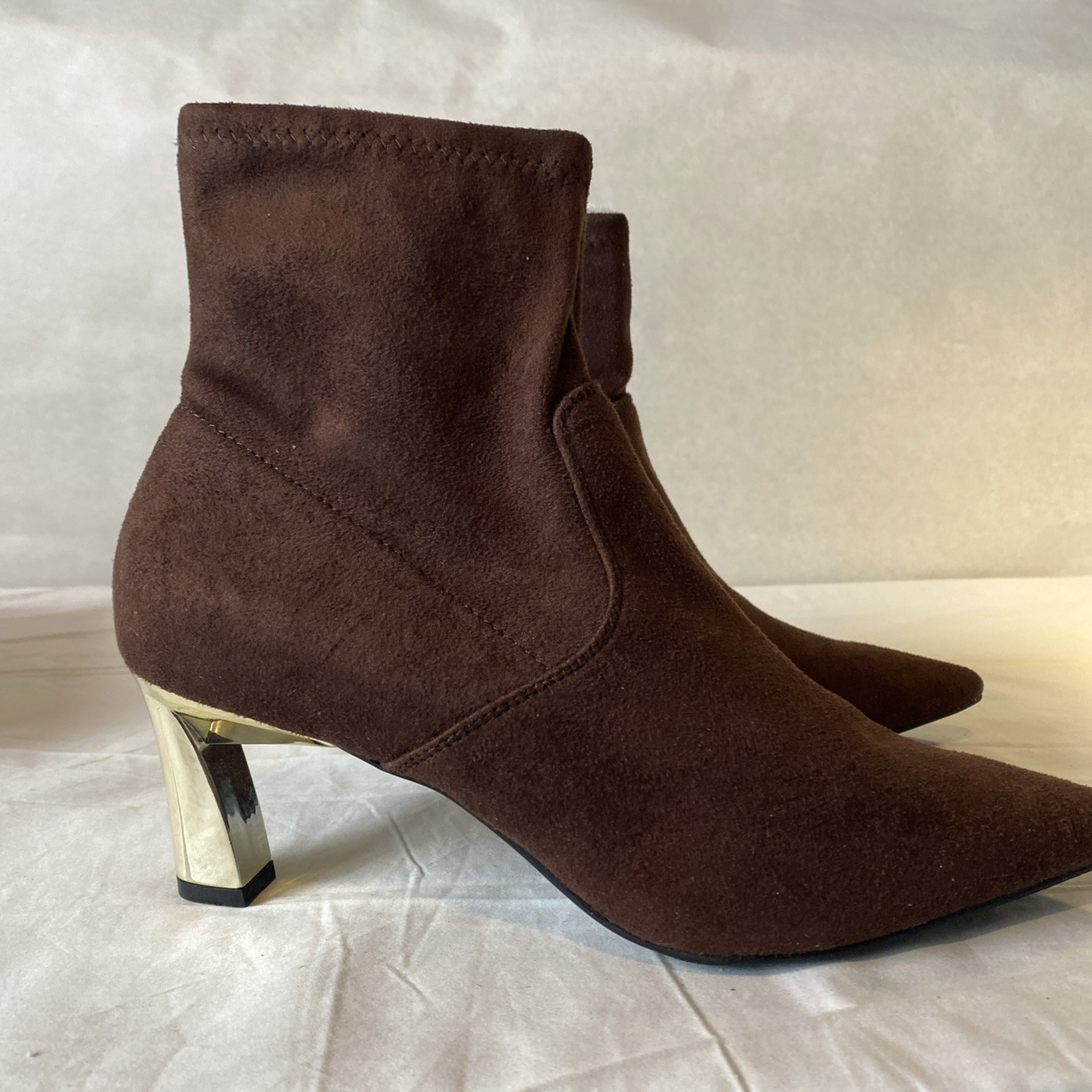 Alfani Bambey Brown Block Heel Ankle Boots Women’s US 8.5 M NEW