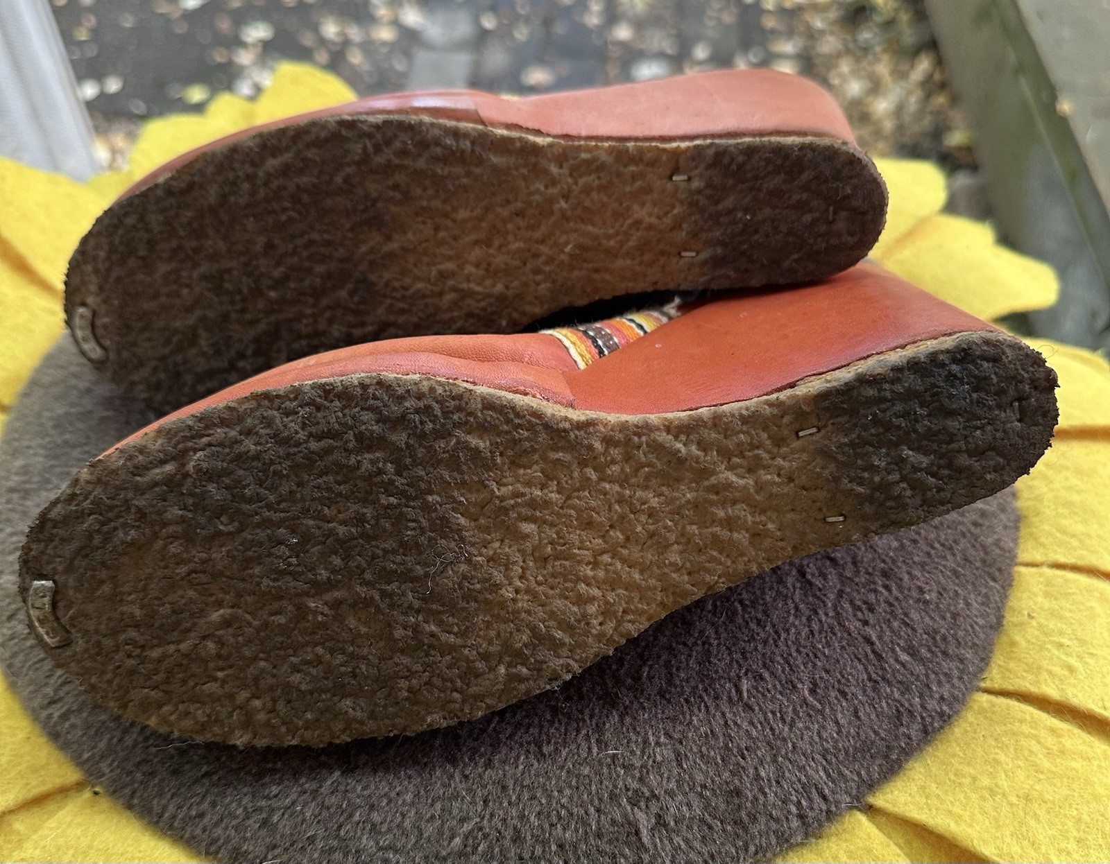 Vintage Platform Wedge Shoes Terracotta Fudpuckers