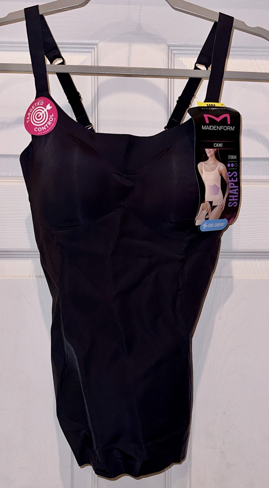 MAIDENFORM Power Players Convertible BLACK Camisole Shaping Top Womens Sz M 2XL