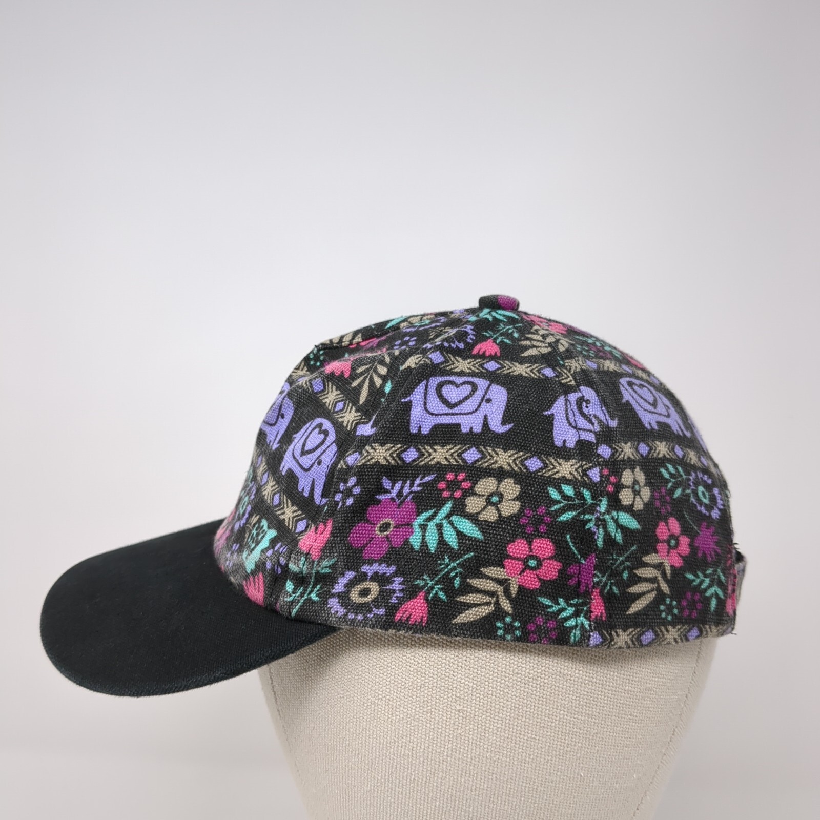 Unbranded Strapback Hat Multicolor One Size Adjustable Bohemian Floral 6 Panel