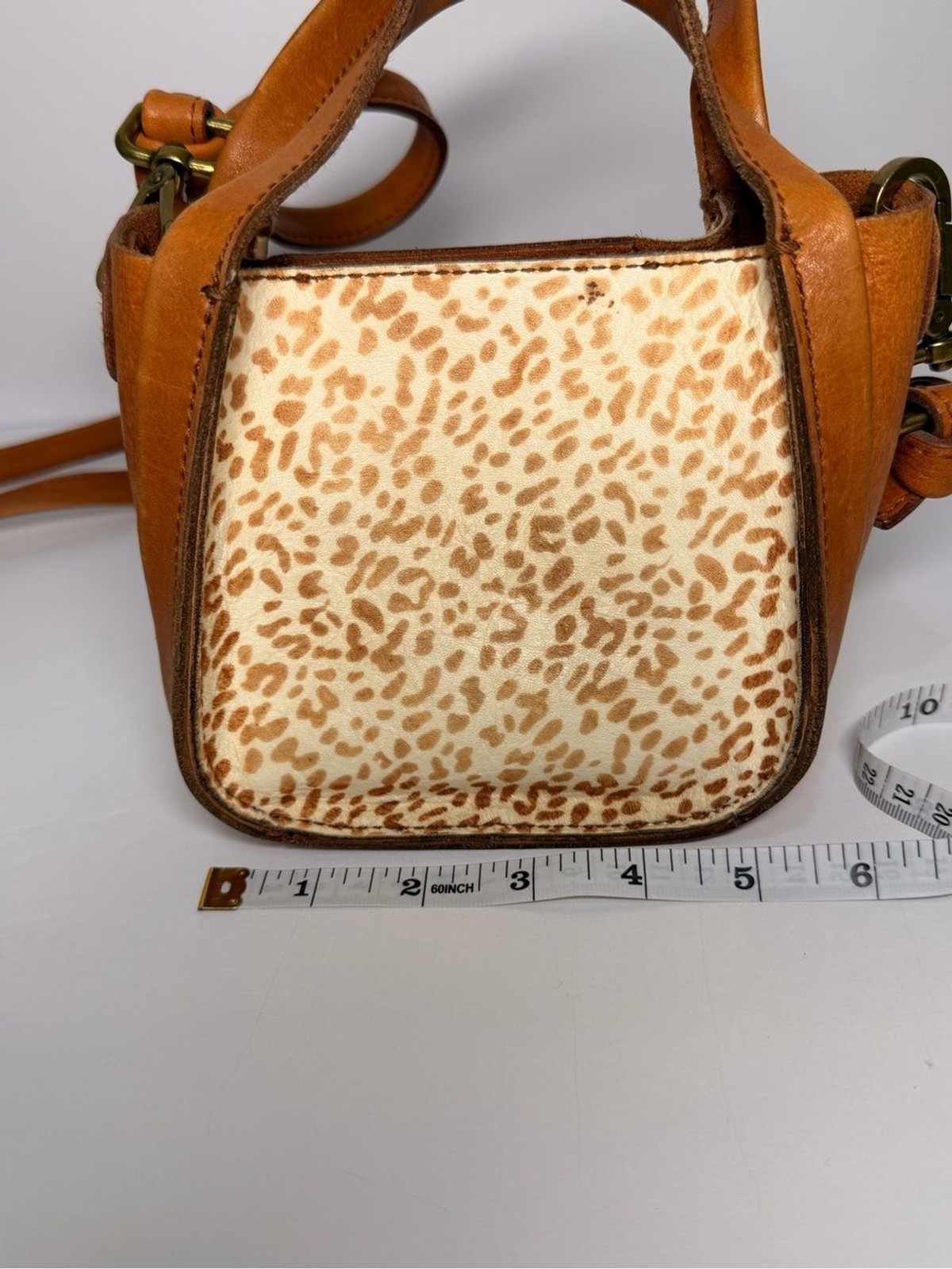 Madewell Micro Sydney Cheetah Print Leather Crossbody Bag
