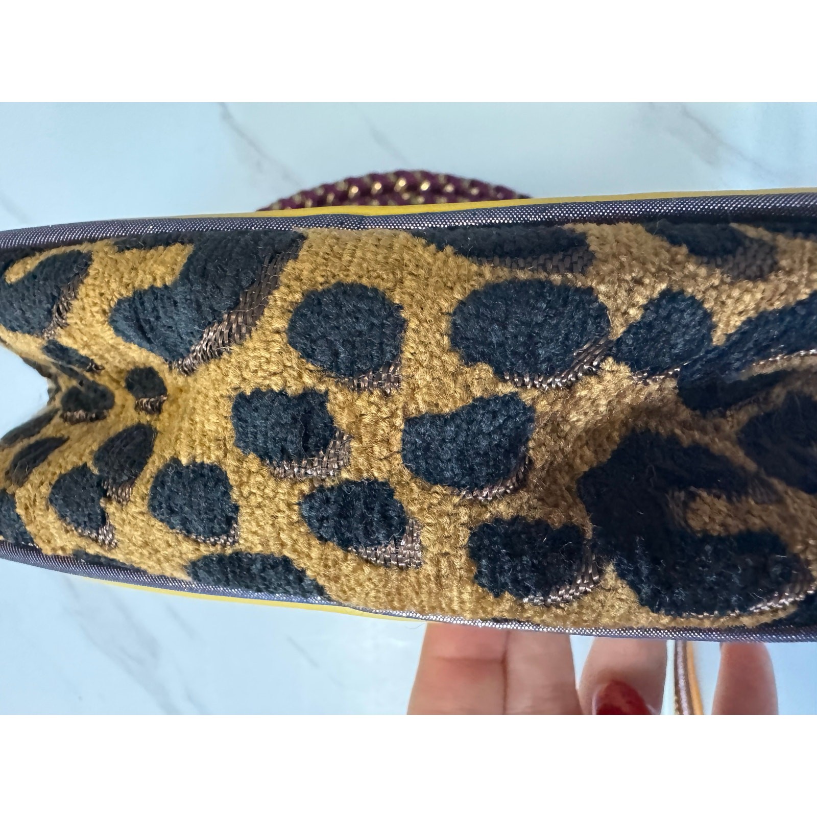 Vintage Louis Vuitton Limited Edition Savane Flight Mini Bag Yellow Leopard