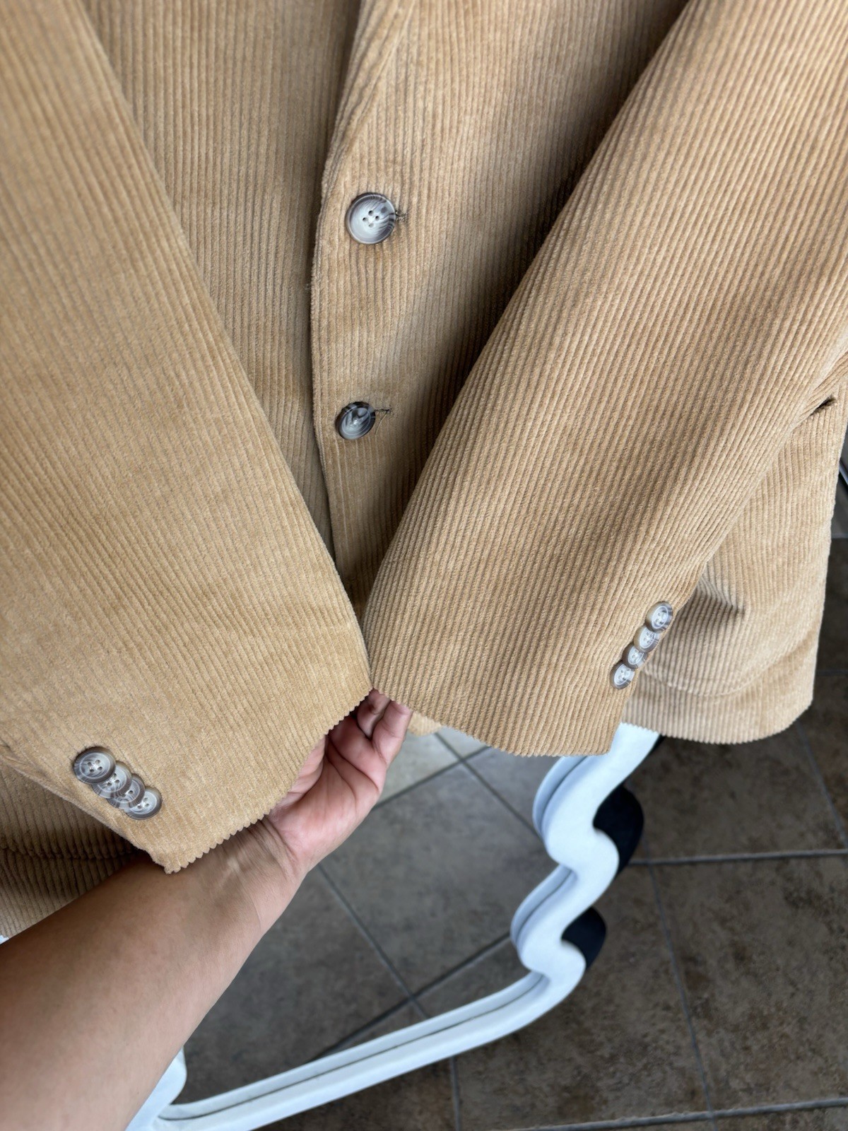 Jos. A. Bank 1905 Men’s Tan Solid Corduroy Sport Coat 42R 2-Piece 2-Button