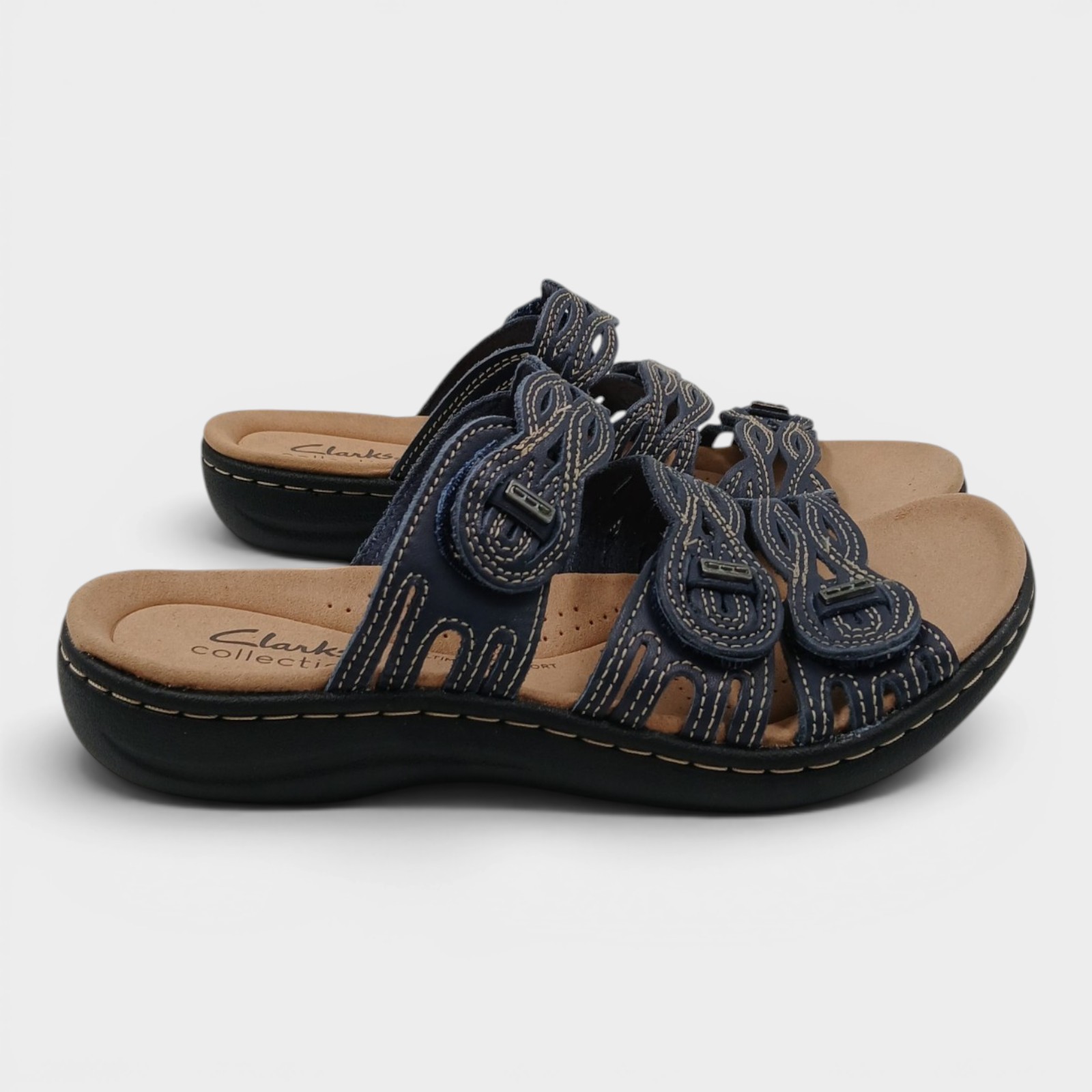 Clarks Women’s Laurieann Ruby Leather Sandals Size 5M