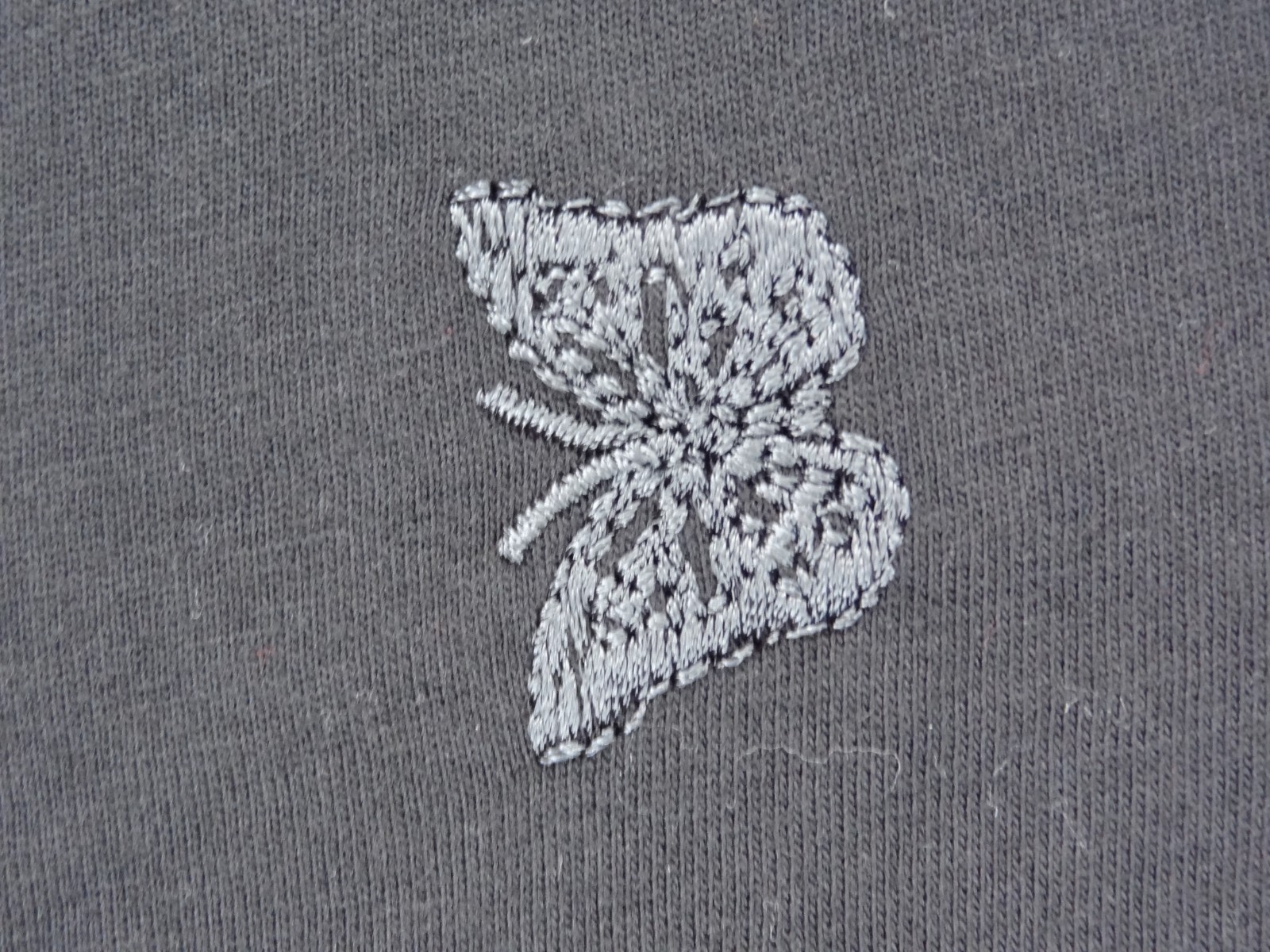 Eighty Eight Black Gray AOP Embroidered Butterfly Short Sleeve Shirt Unisex S